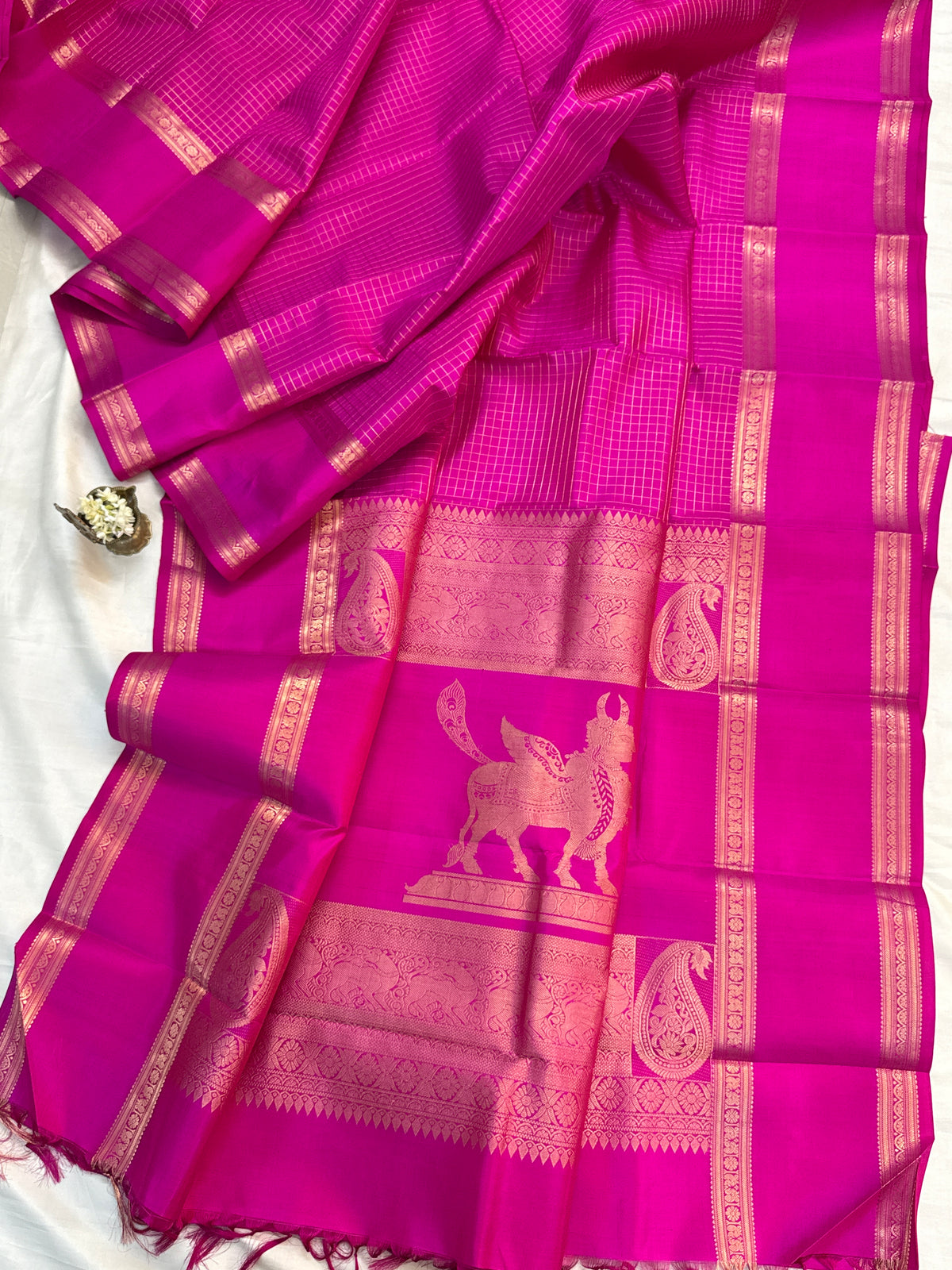 festivel edit _special edition_Rani pink and body Zari kattam/ silk saree clsa 12404