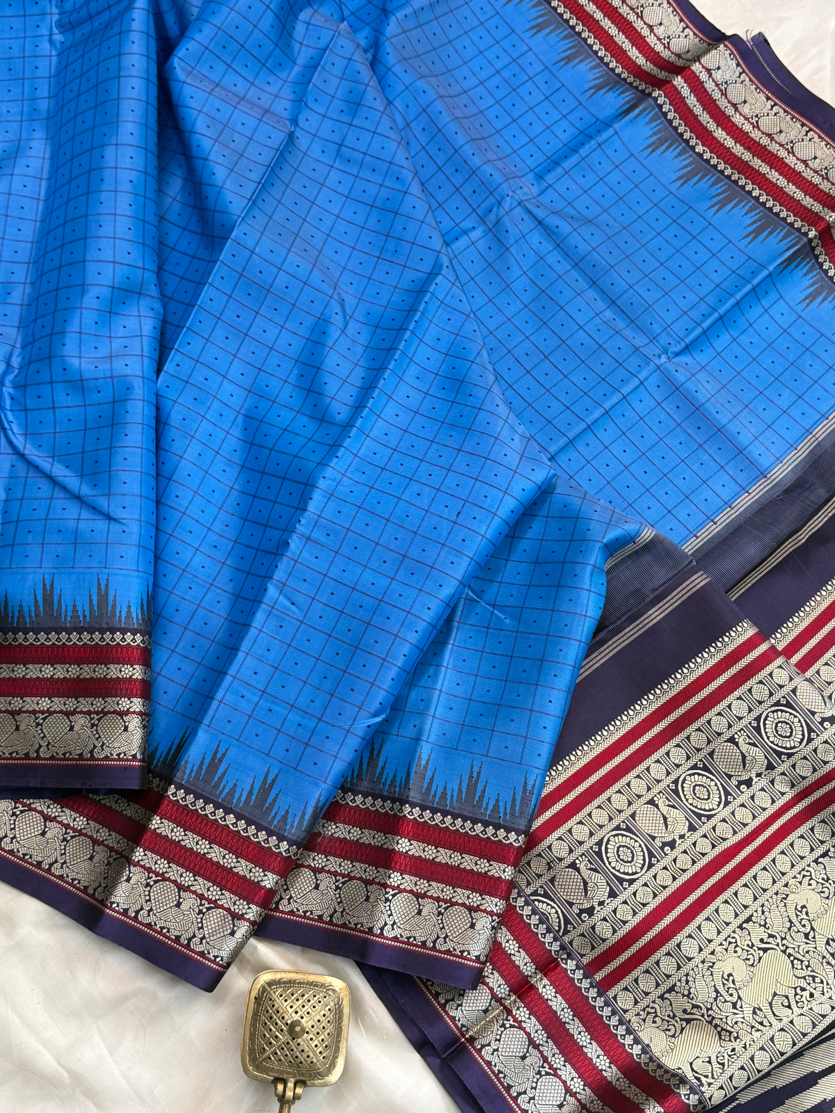 Rama blue kattam butta / Special edition kanjipuram silk