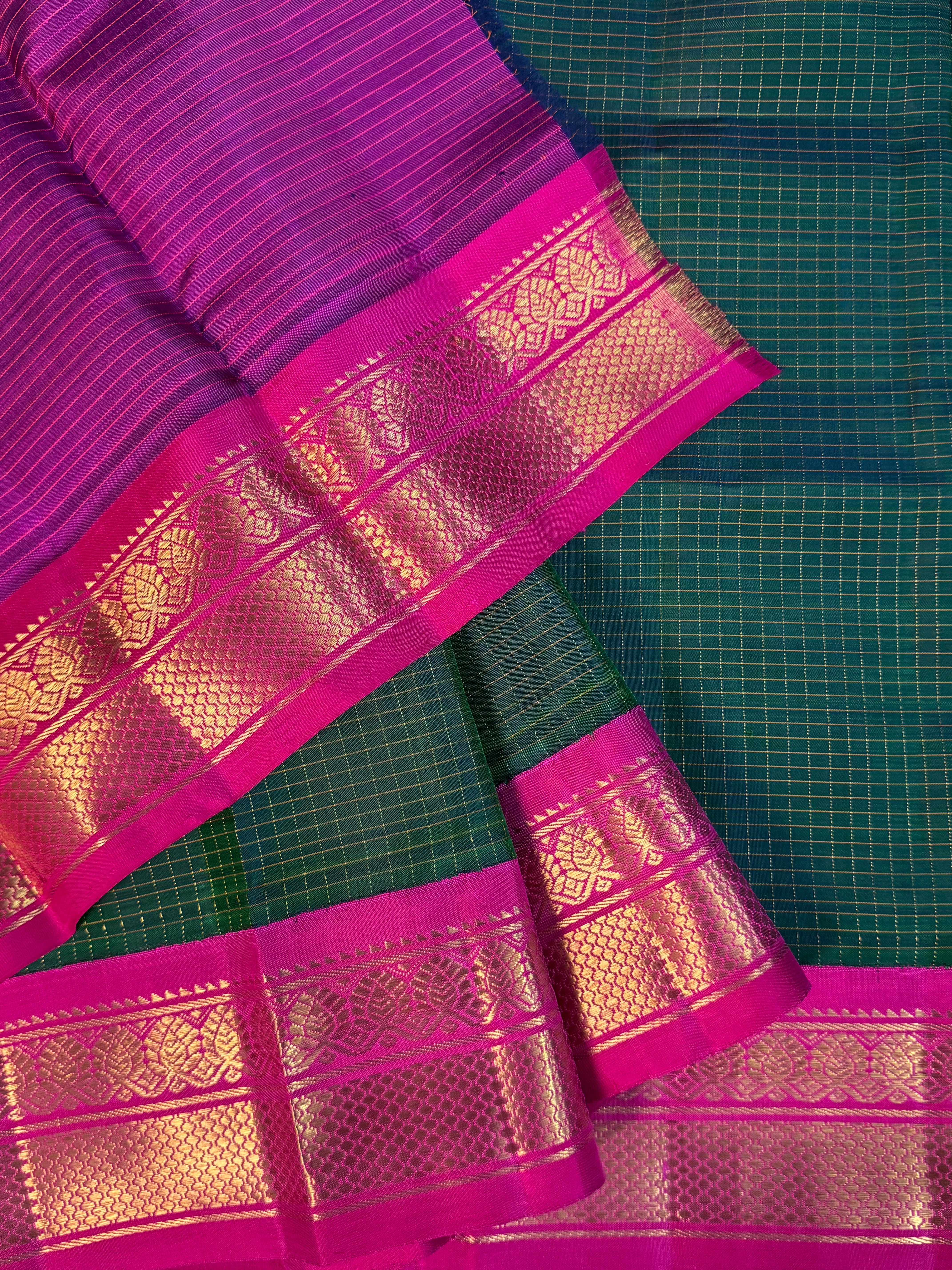 pavadai - 0-3years paavadai sattai/ kanjipuram silk 9390