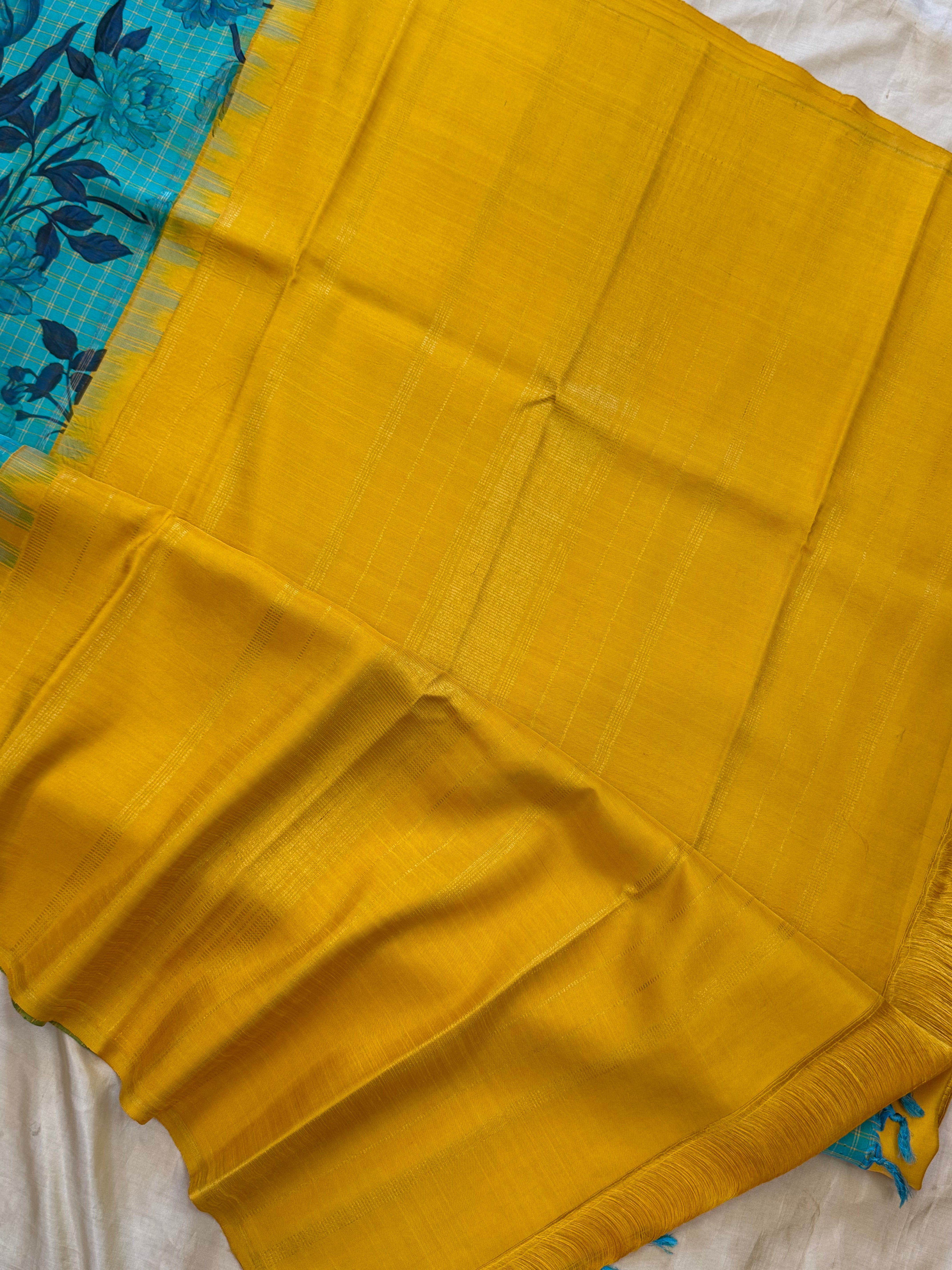 FLORAL DIGITAL PRINTED PURE ZARI / KANJIPURAM SILK SAREE CLSA 10817