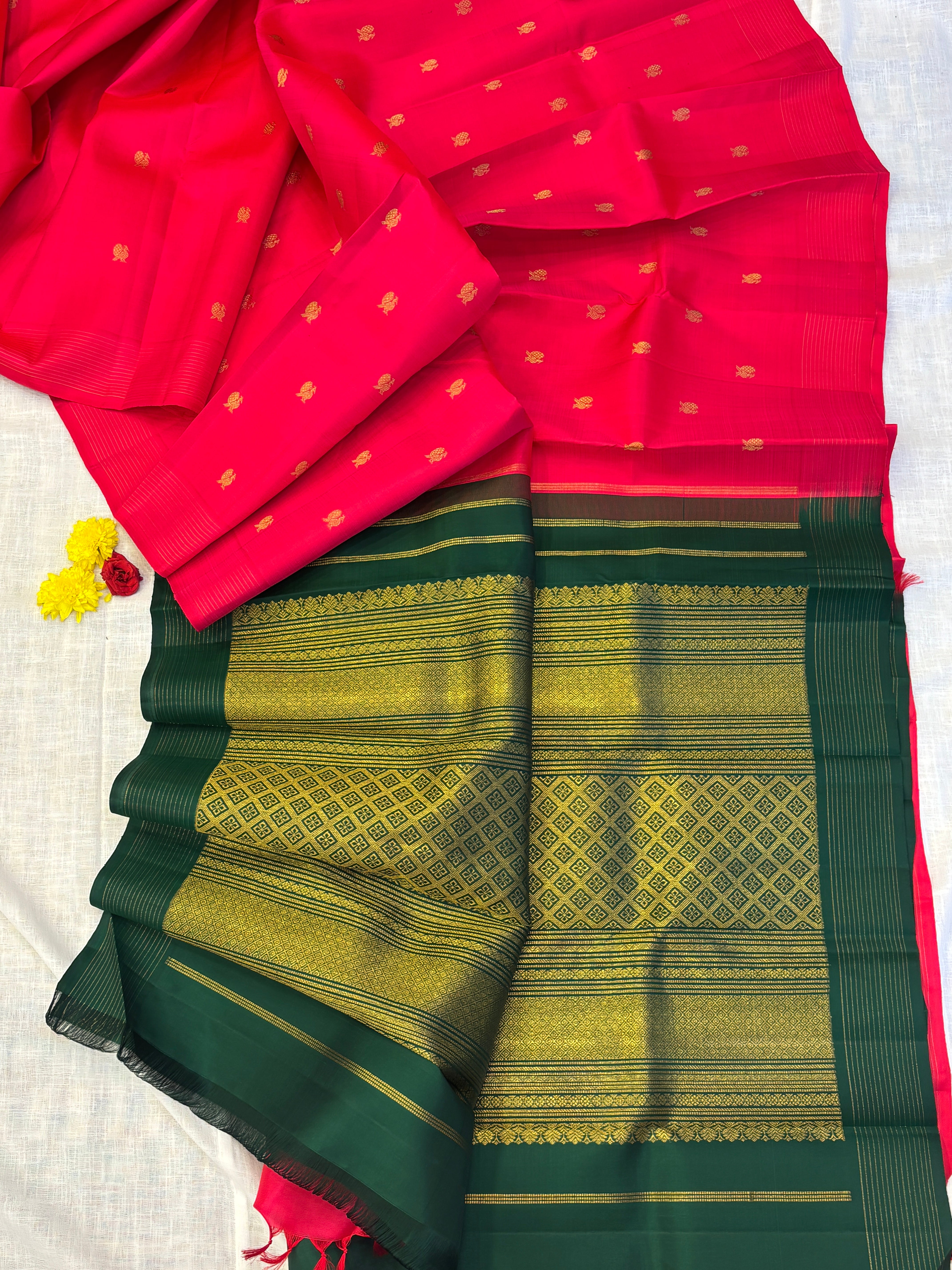 Pink annam butta / kanjipuram silk