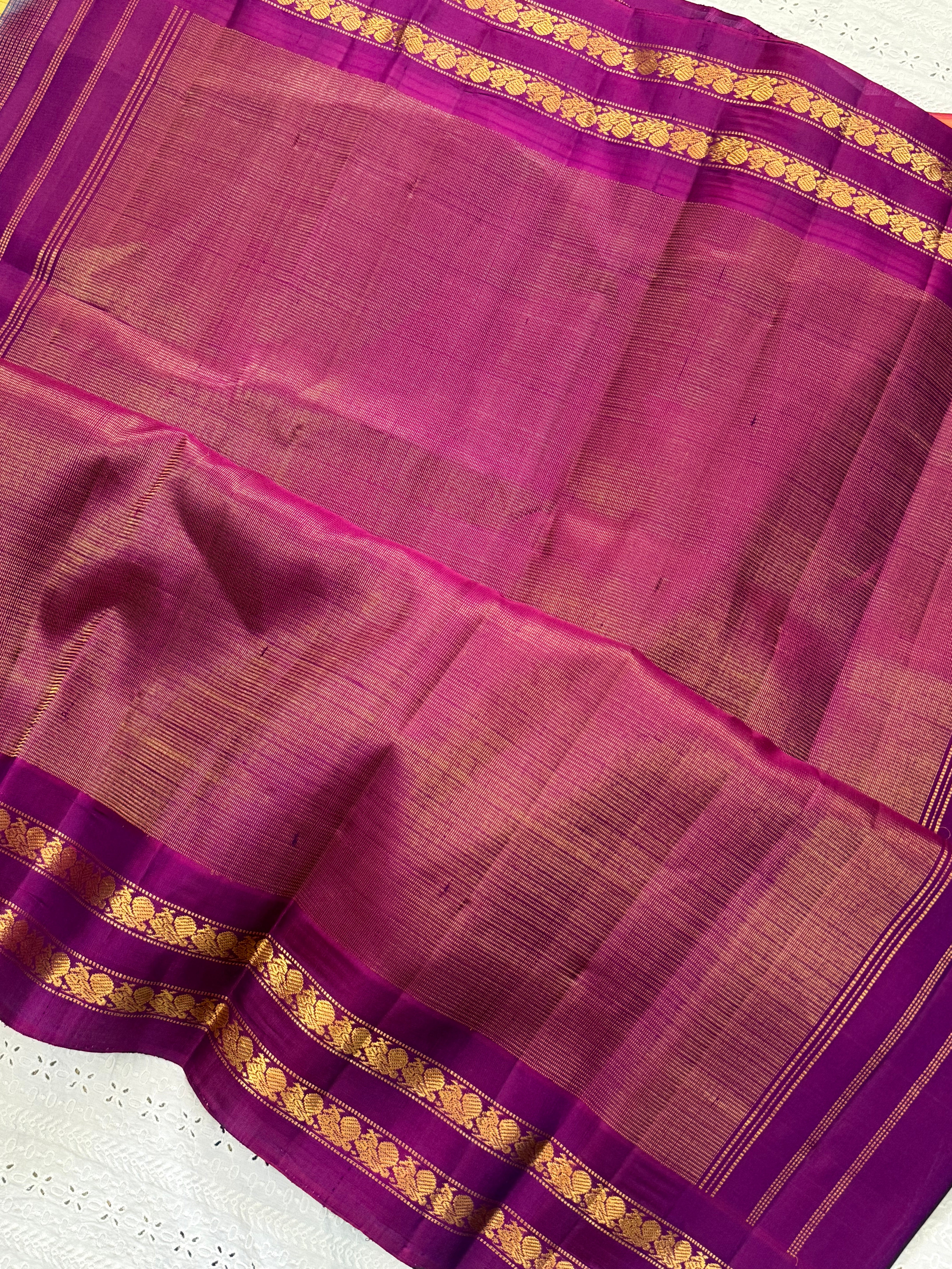 Green shot purple kattam / Gadwal silk CL10310