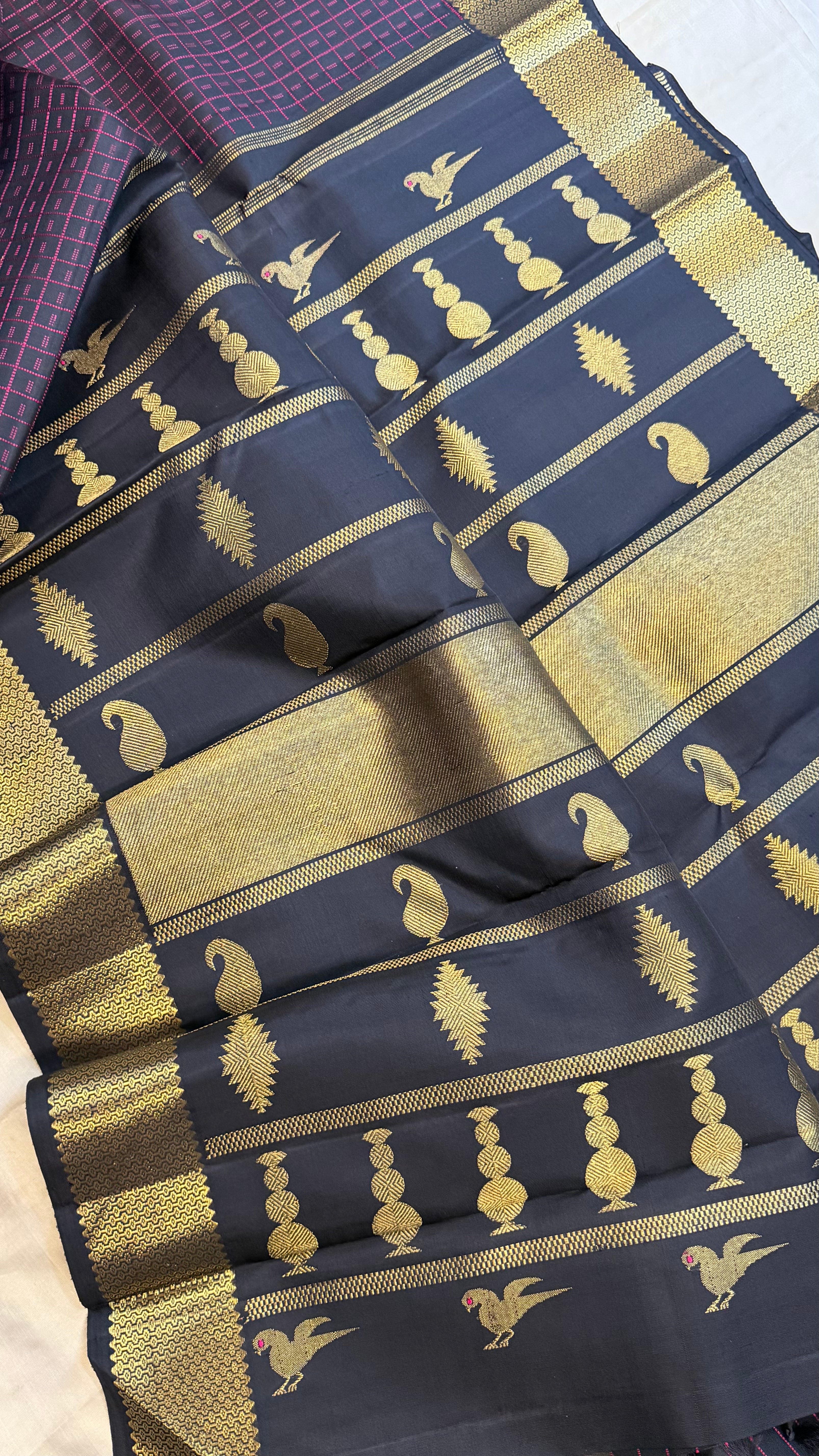 Black Pooja Kattam/ Kanjipuram silk sarees