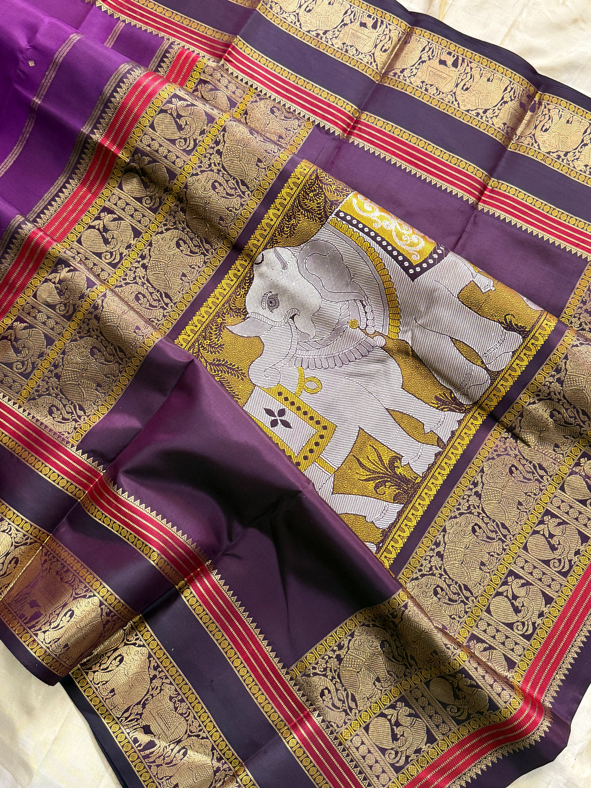 Purple unique border / Special Edition Silk CLSA11883