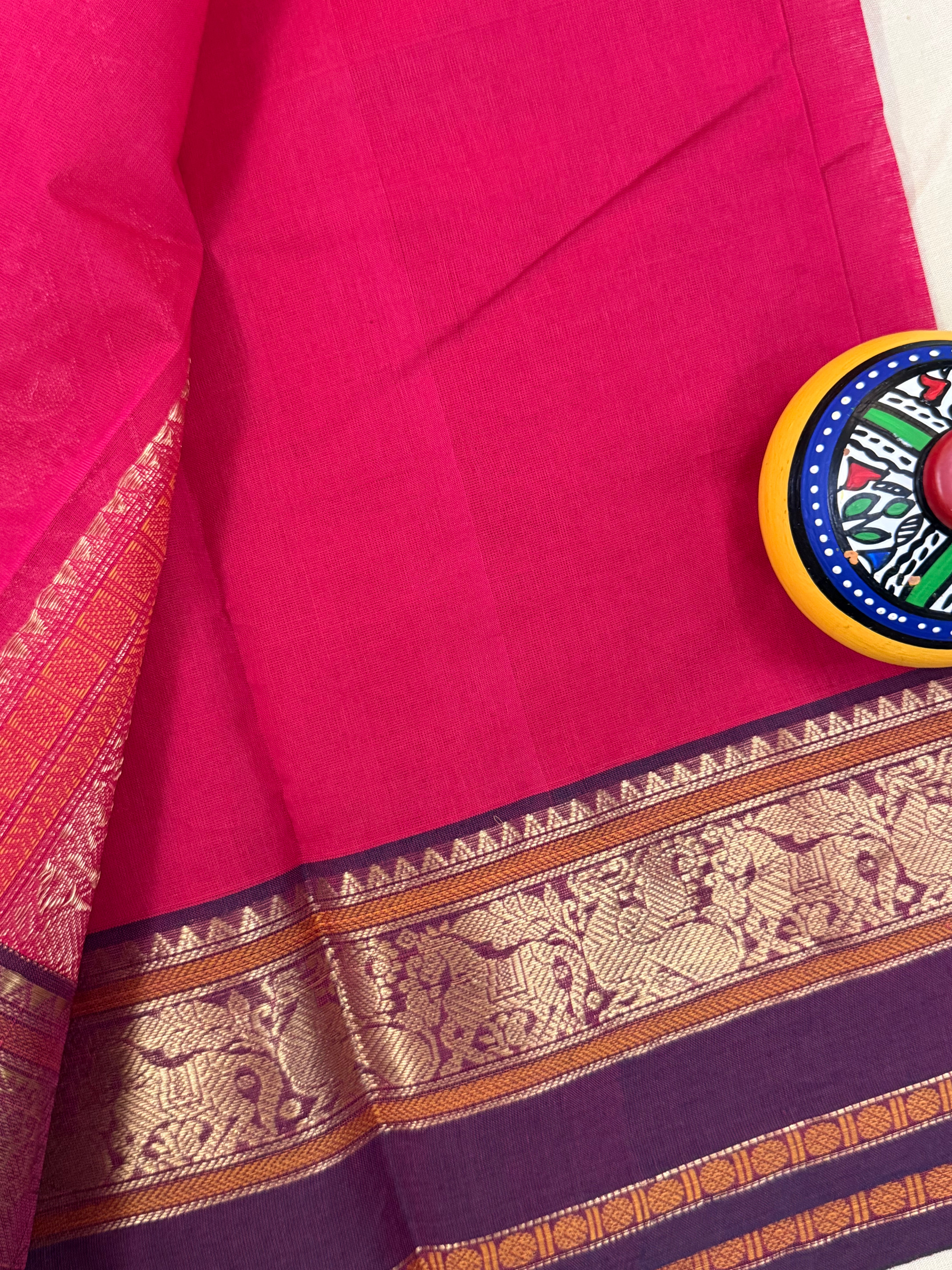 Pink and brown / Kanchi Cotton CL5958