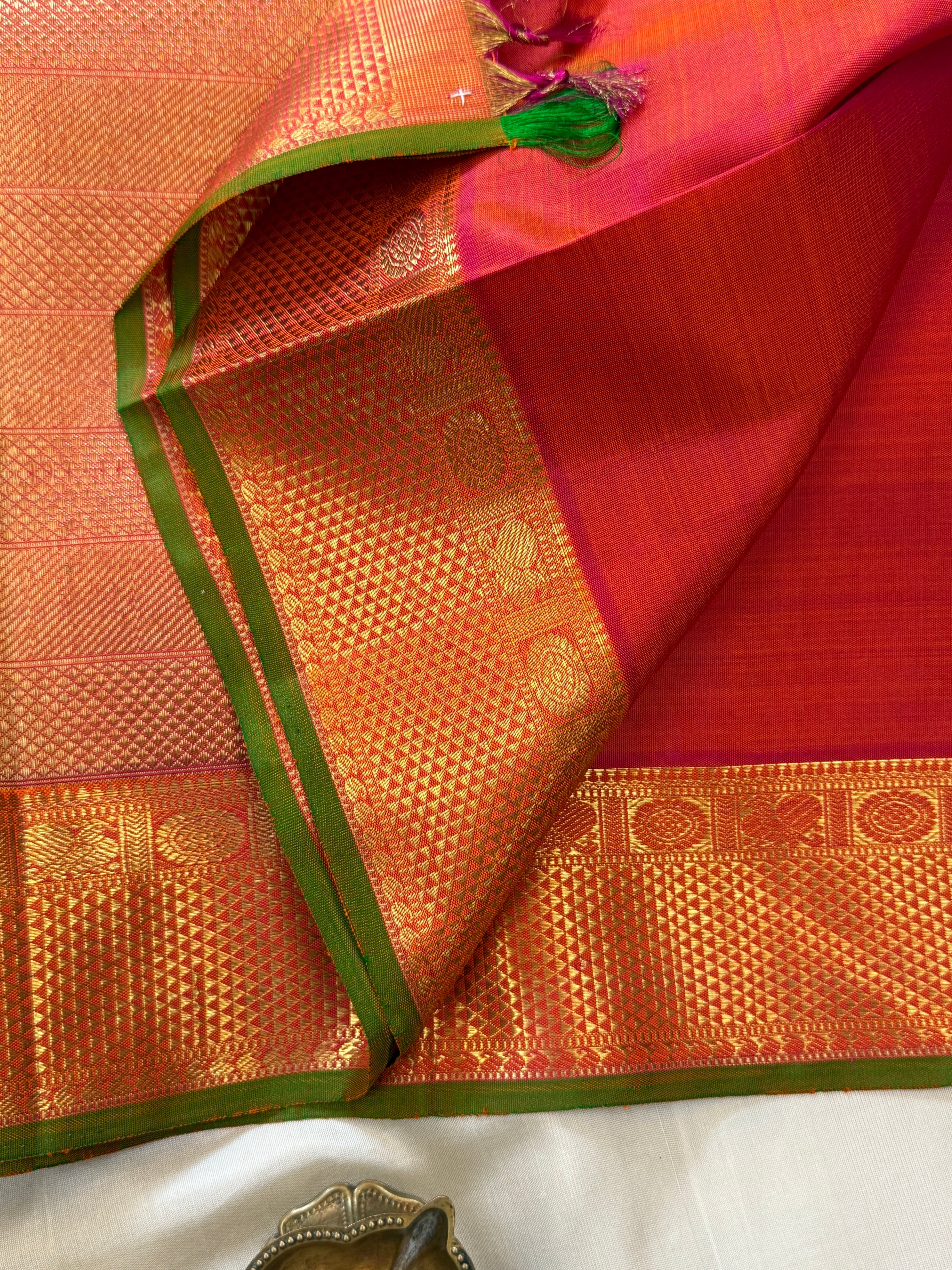 Semi contrast / Kanjipuram silk saree CLSA3280