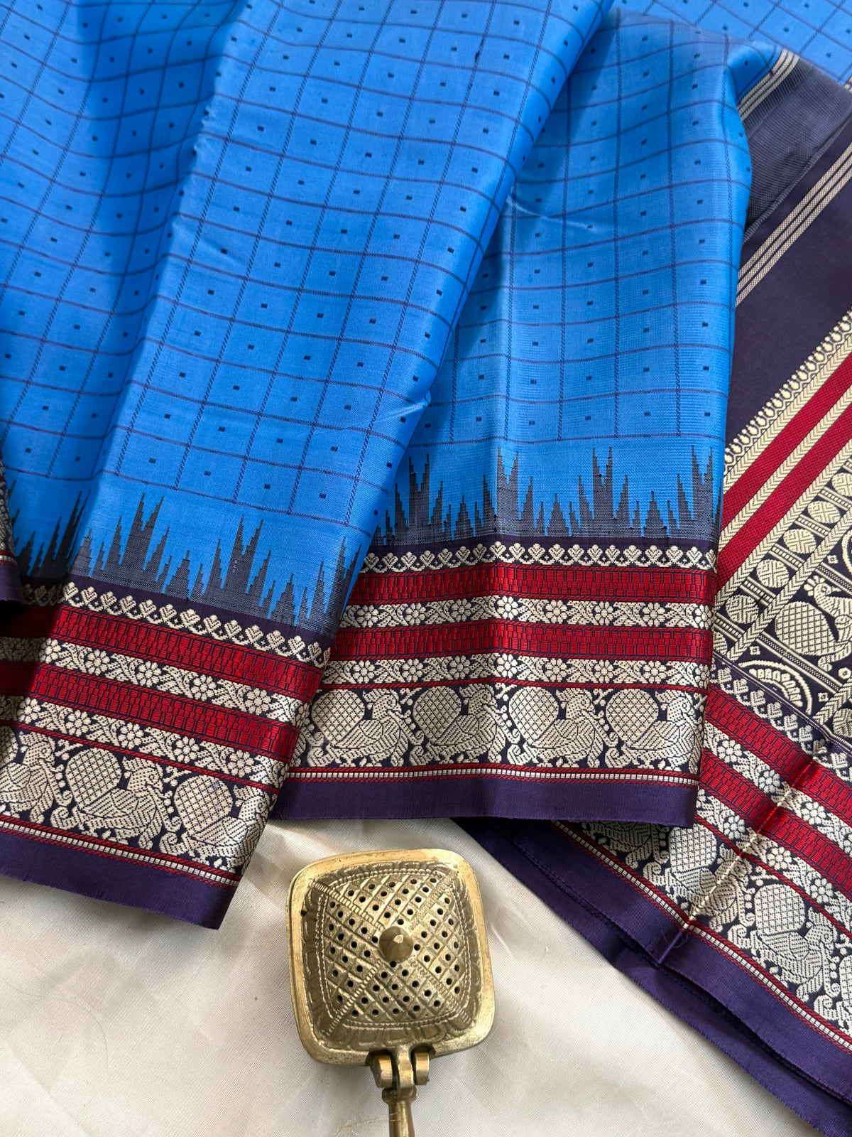 Rama blue kattam butta / Special edition kanjipuram silk