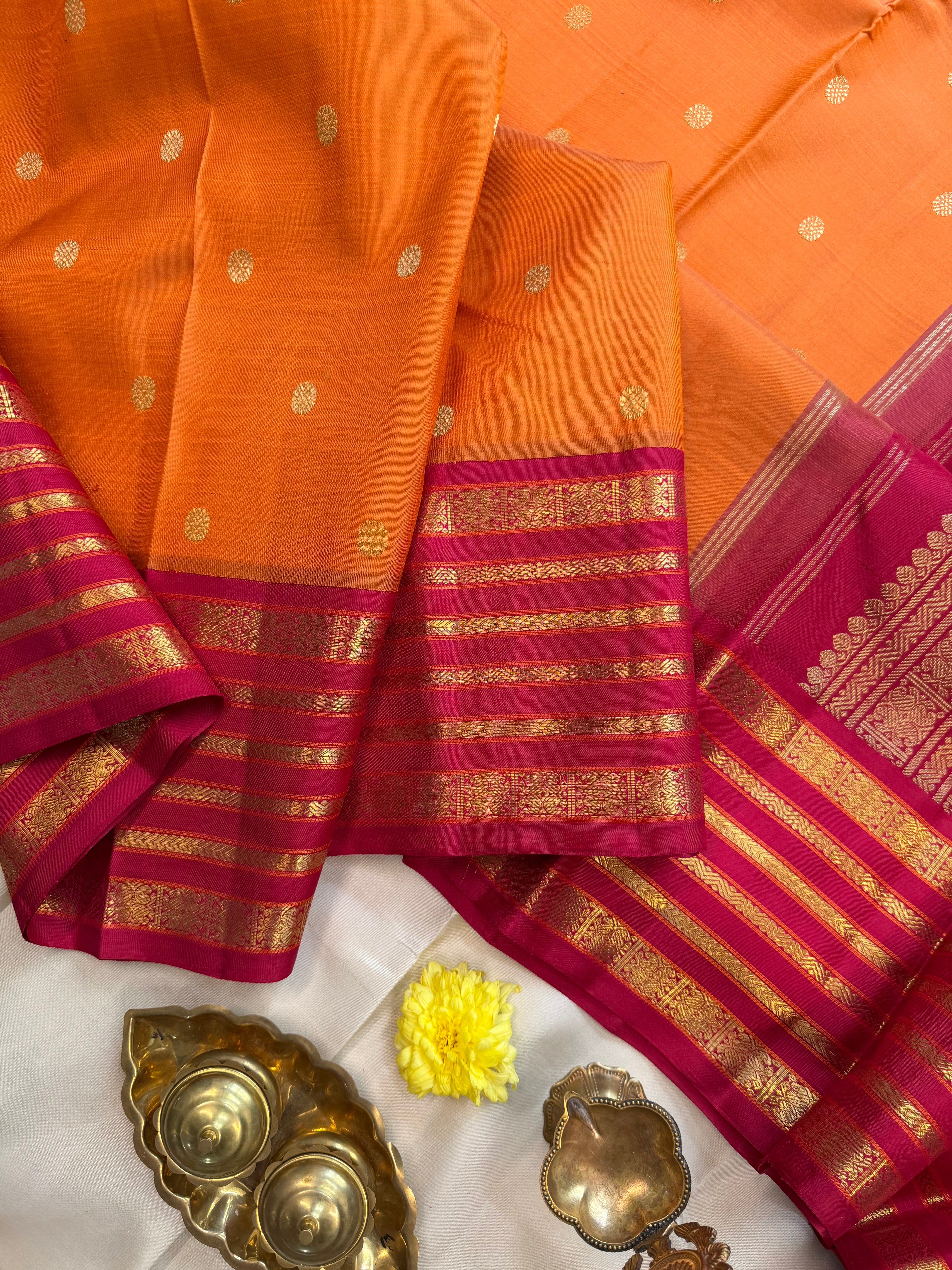 Korvai Varamahalakshmi edit : Simha colour varisapet Korvai Kanjipuram silk saree