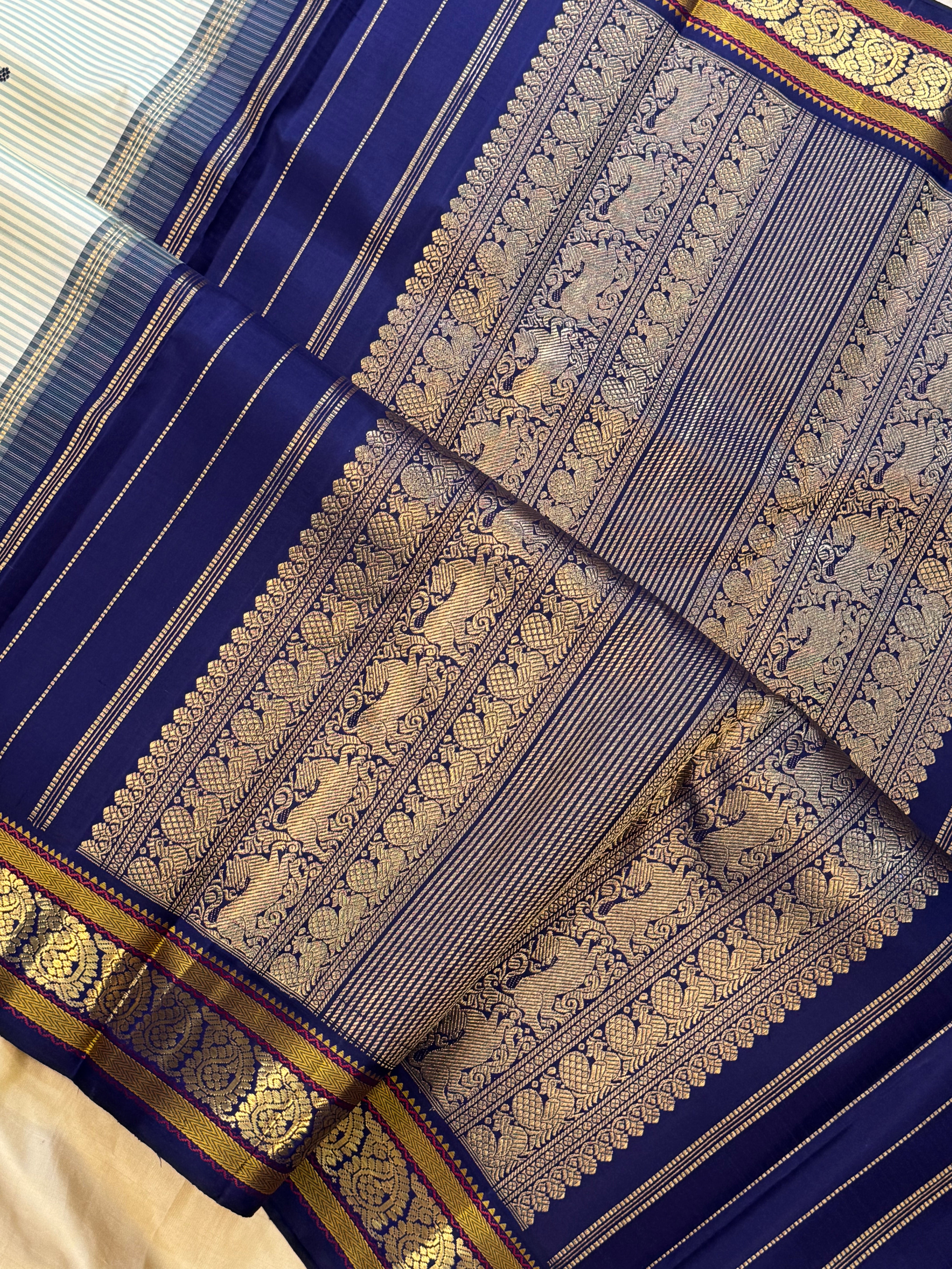 Master weaver Vari korvai : kanjipuram silk