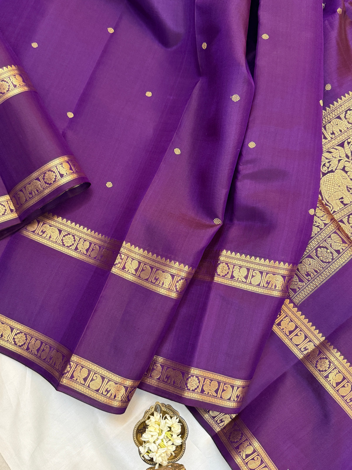 Festivel edit _Special edition _ purple with Rettapet /silk saree clsa 12399