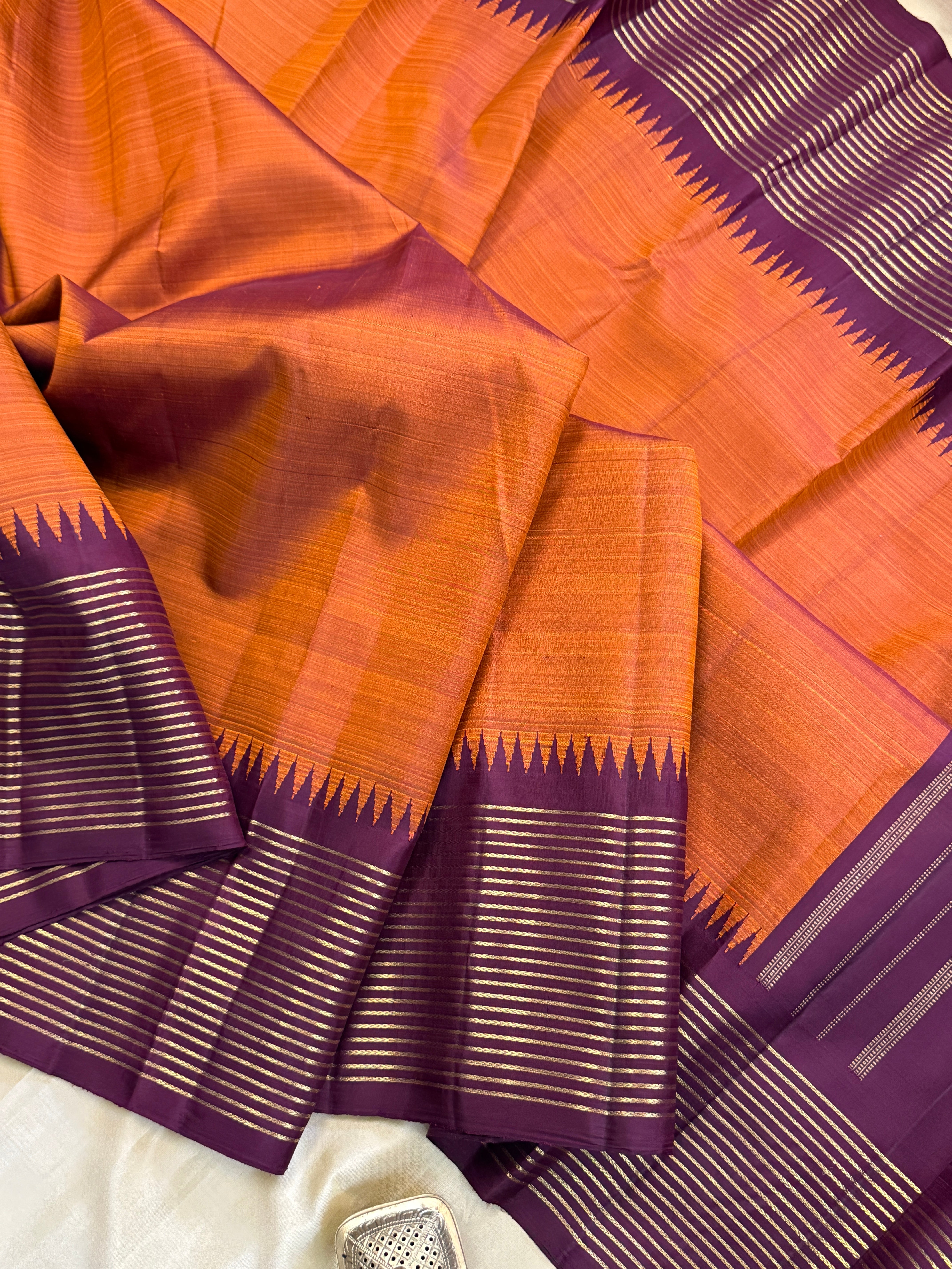 Vintage Korvai / kanjipuram silk sarees clsa 11598