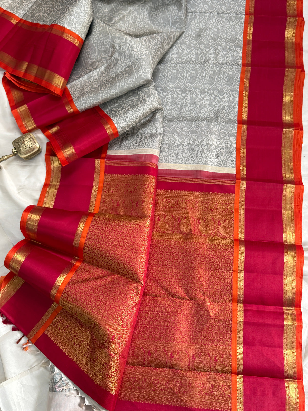 Vanasingaram Rettapet border/ Kanjipuram silk saree clsa 12793