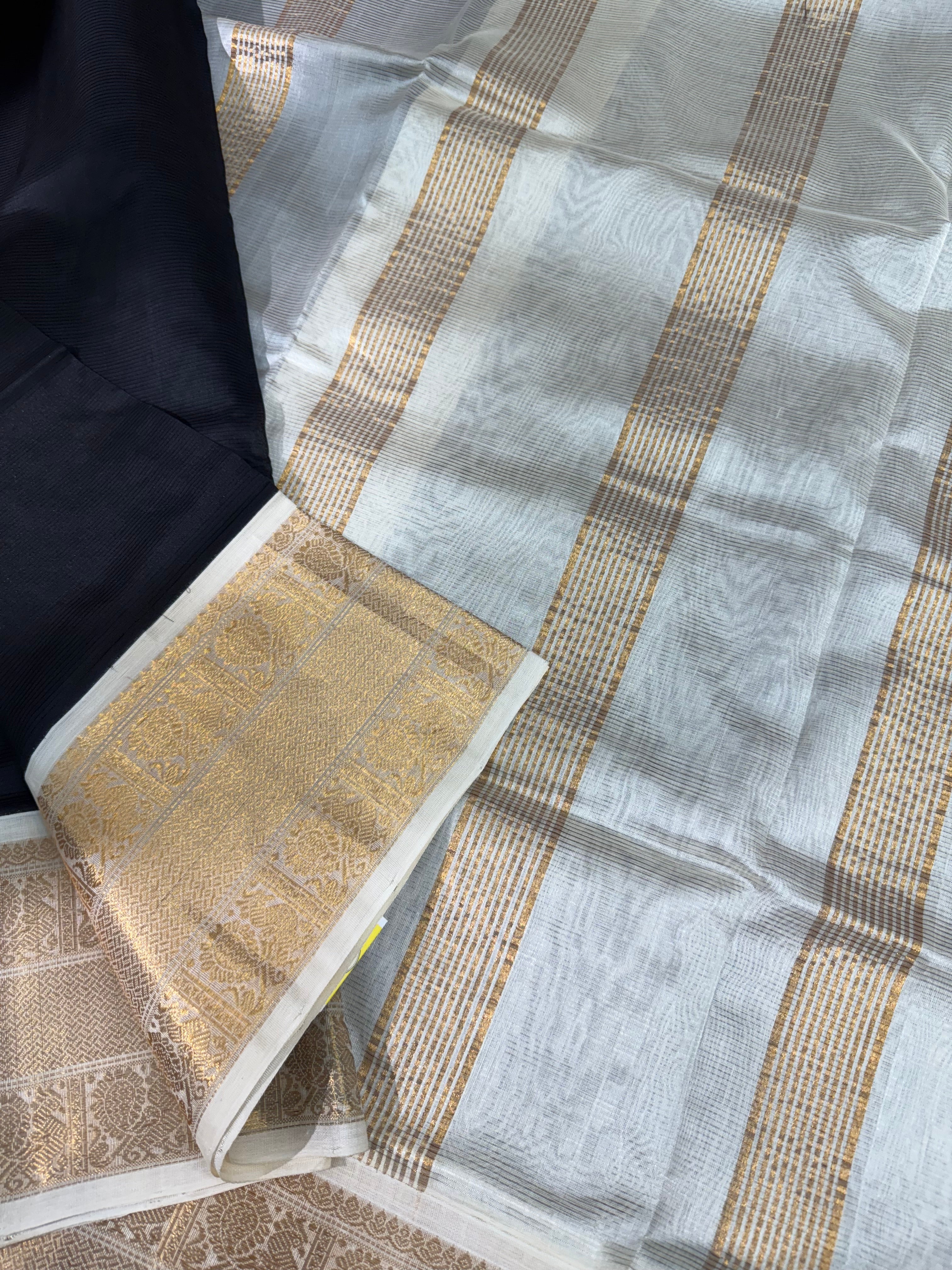 Black Korvai silk cotton