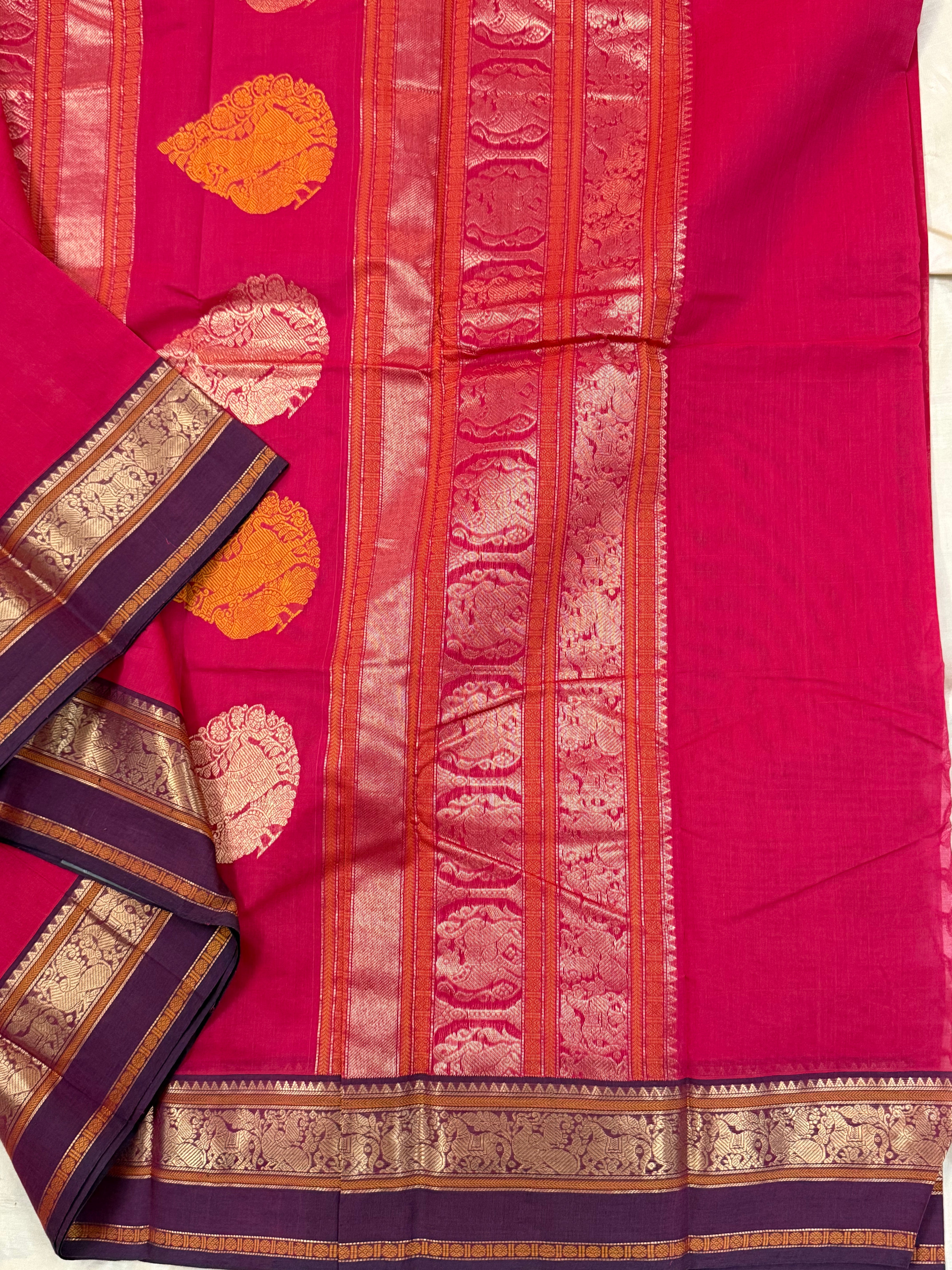 Pink and brown / Kanchi Cotton CL5958
