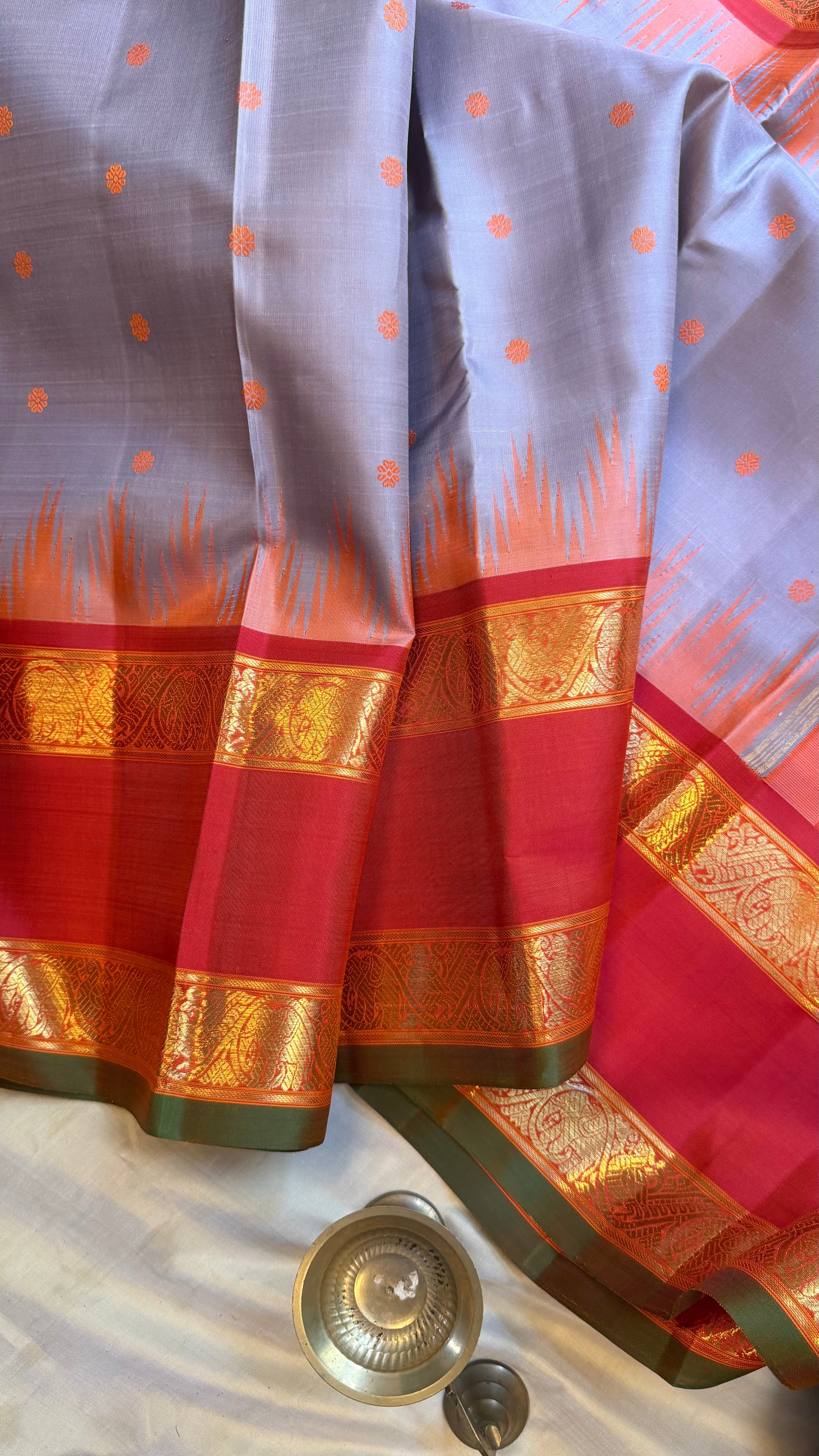 Vintage recreation Korvai / Kanjipuram silk