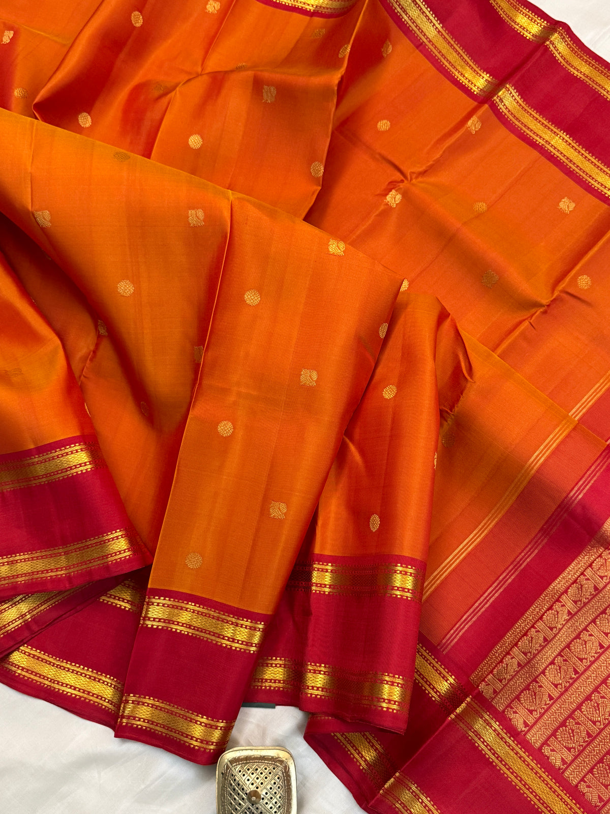 Simha Pure Zari Rettapet / Kanjipuram silk saree clsa 6908