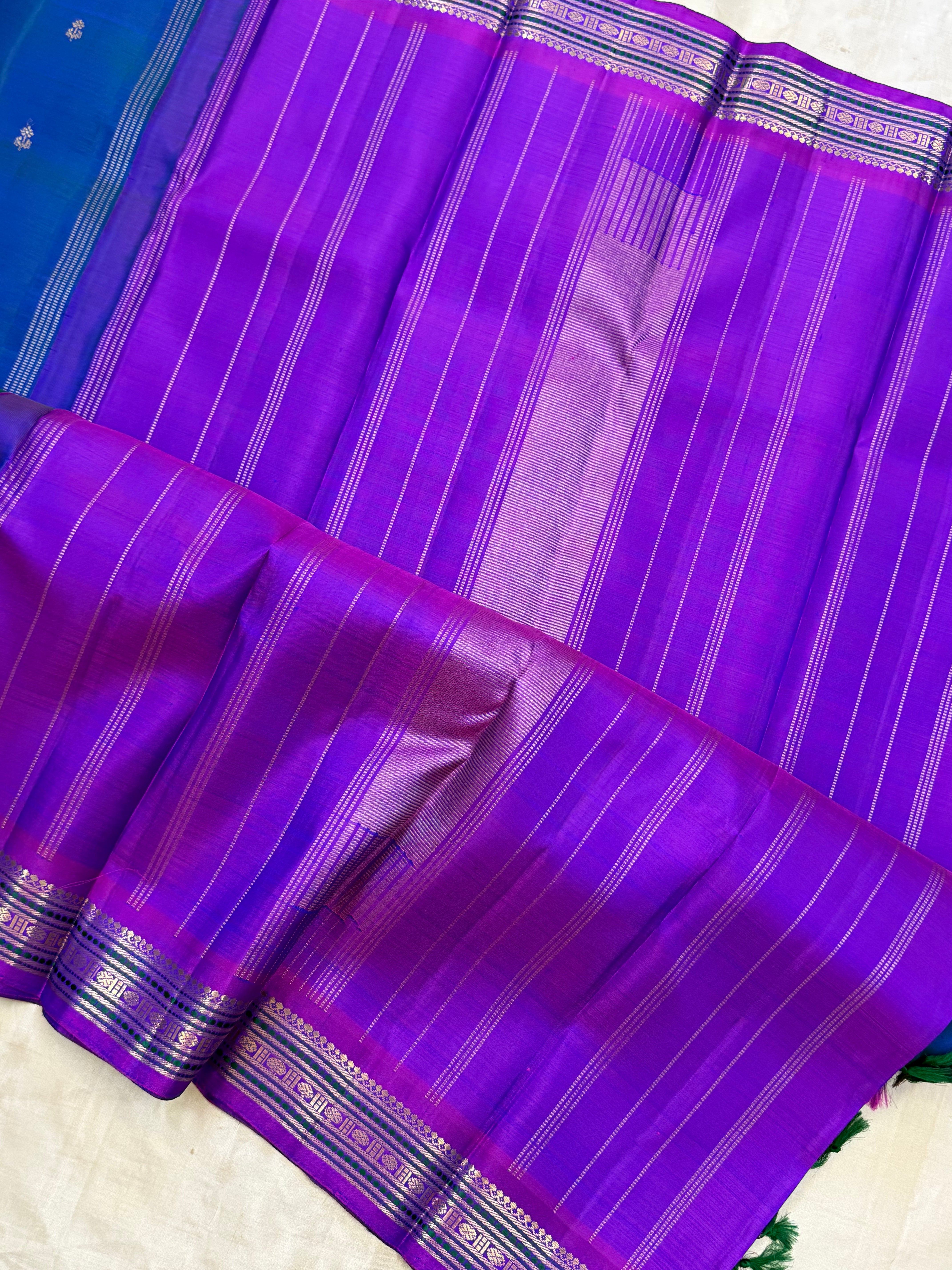 Mayilkazhuthu semi contrast / kanjipuram silk saree CLSA 10944