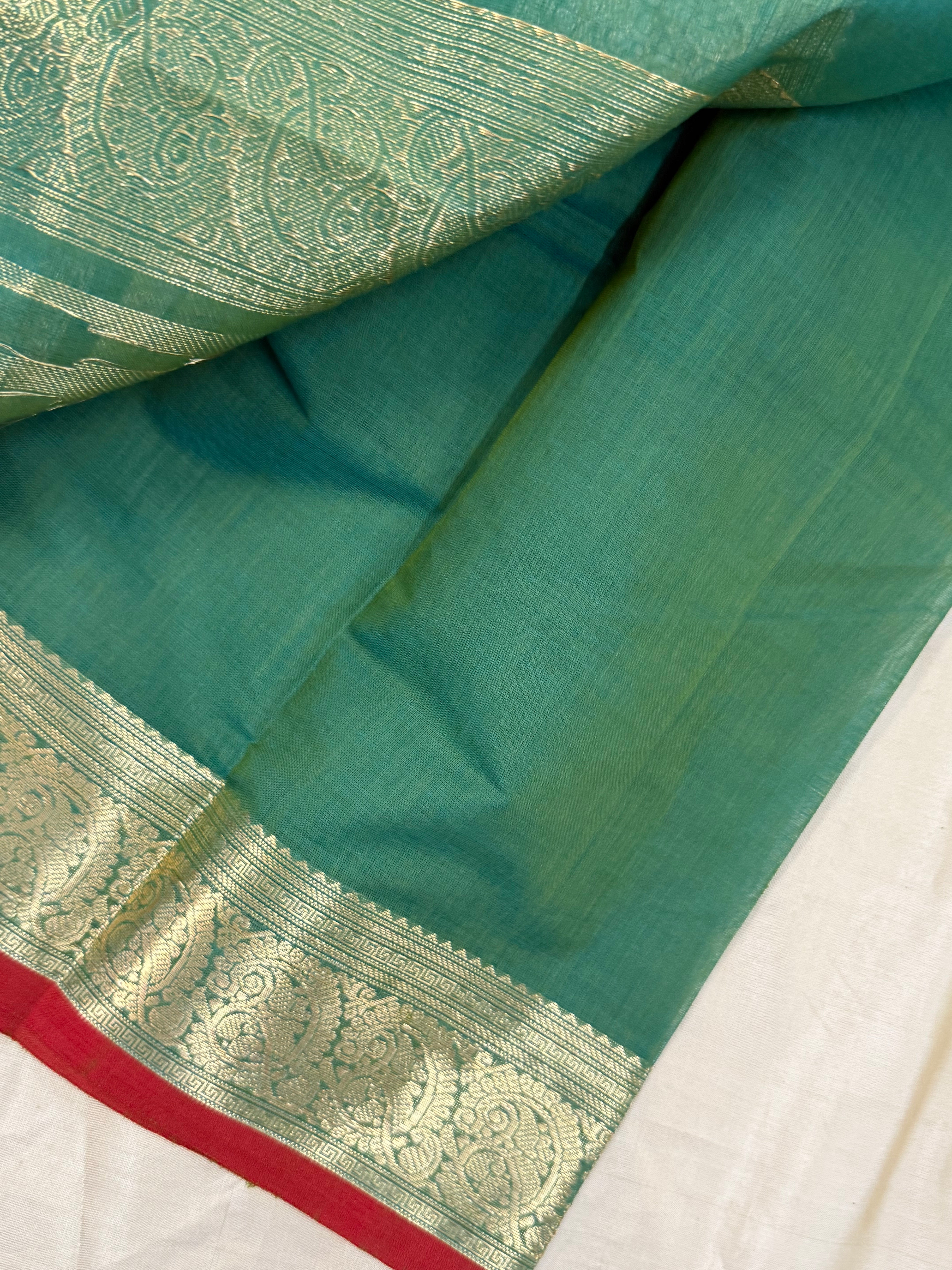 Teal green / Kanchi Cotton