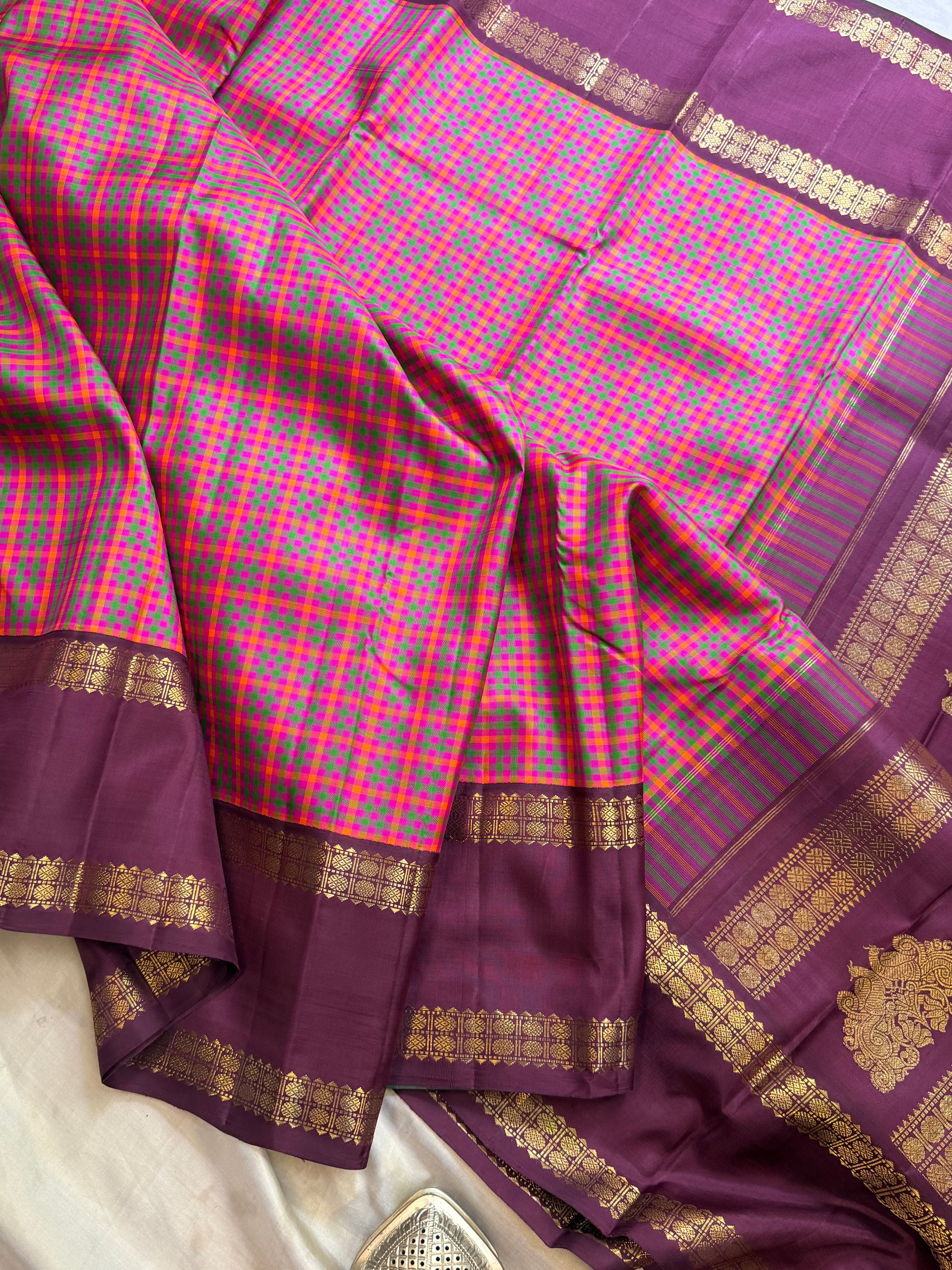 Vaijayanthi mala Kattam Korvai / Arani silk
