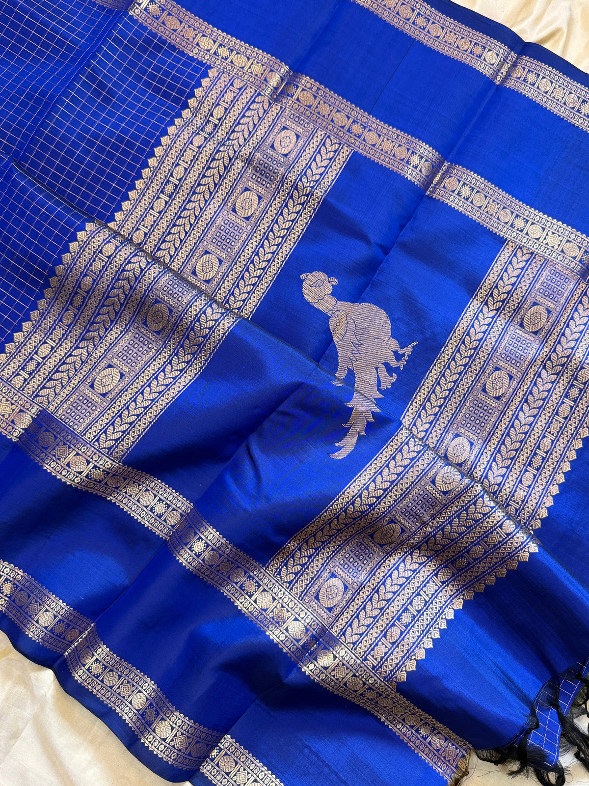 Special edition-Royal blue colour with Zari kattam silk saree/clsa 12549