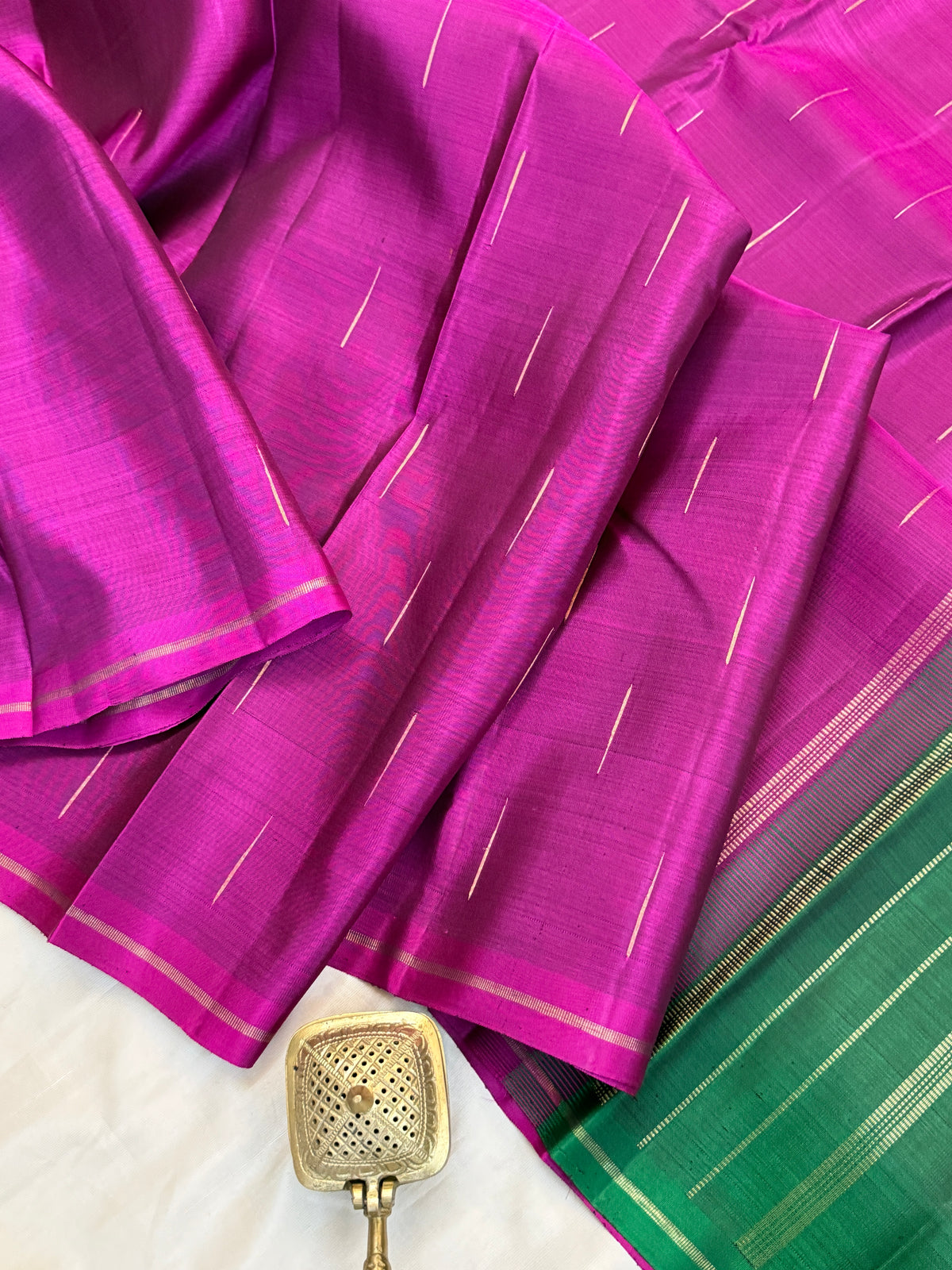 Majenta raindrops pure Zari/ kanjipuram silk saree clsa 990