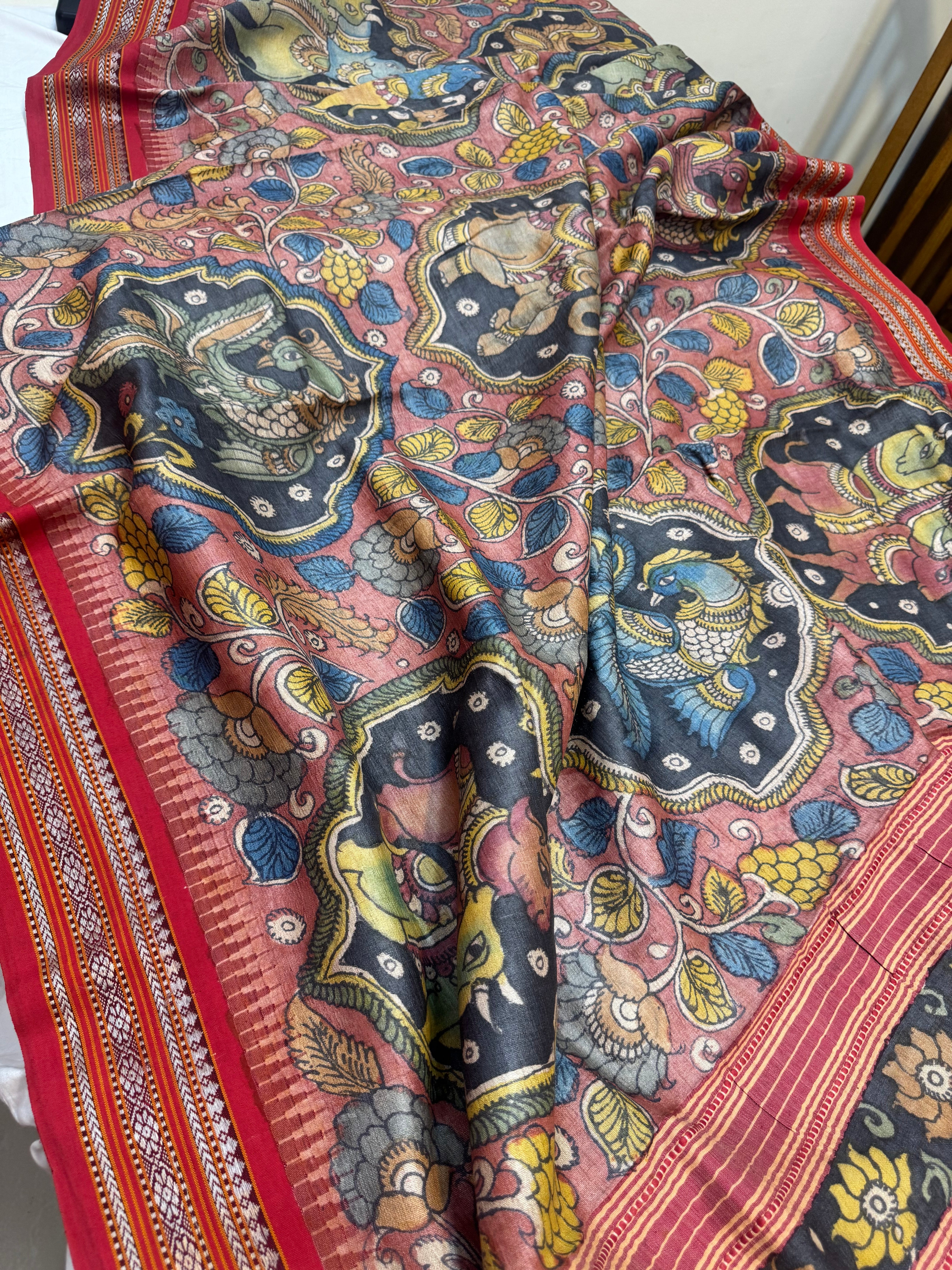 Vanasingaram : Pen Kalamkari in Vidharba Tussar