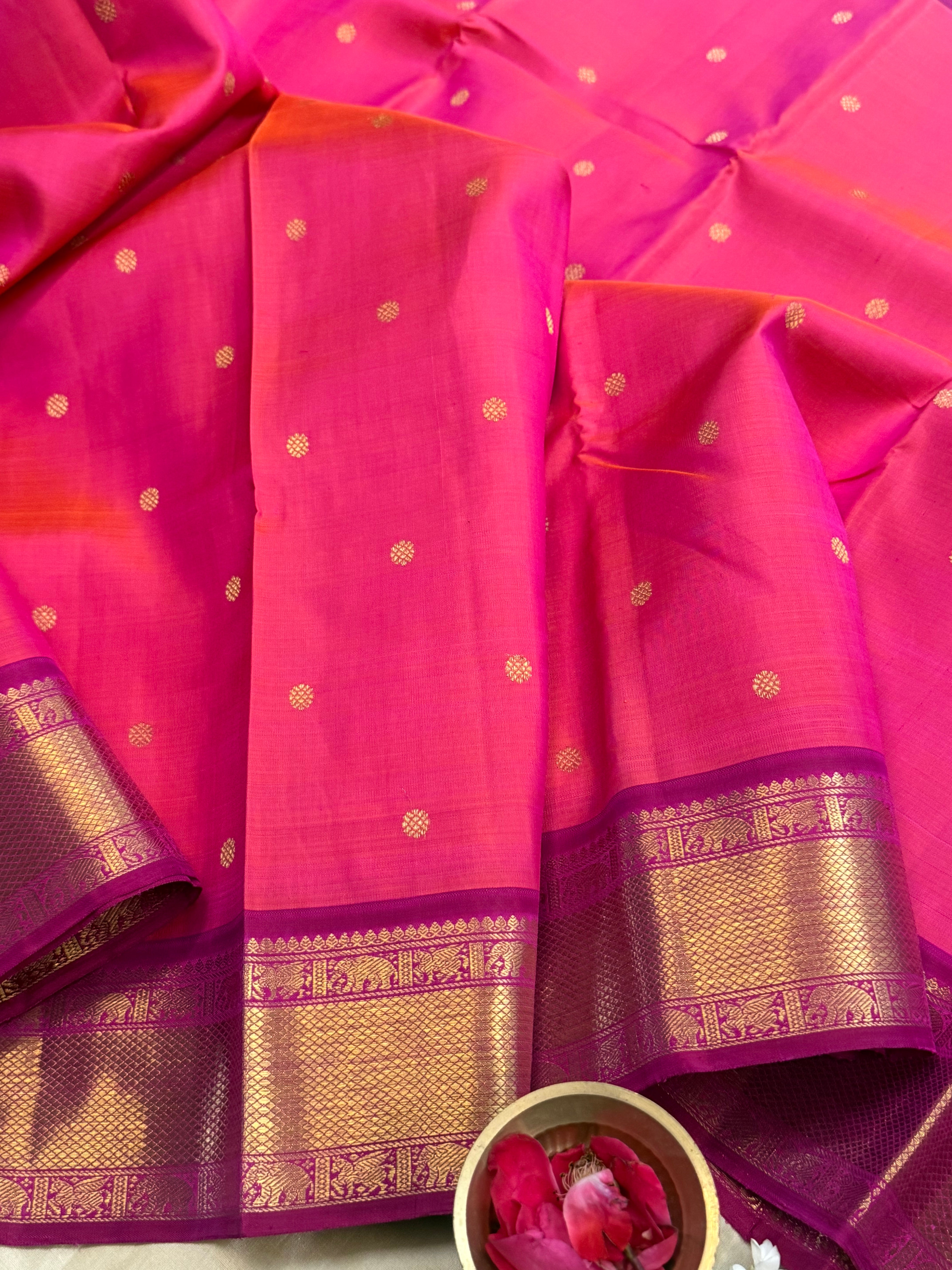 Kanagambaram colour dense border / Kanjipuram silk