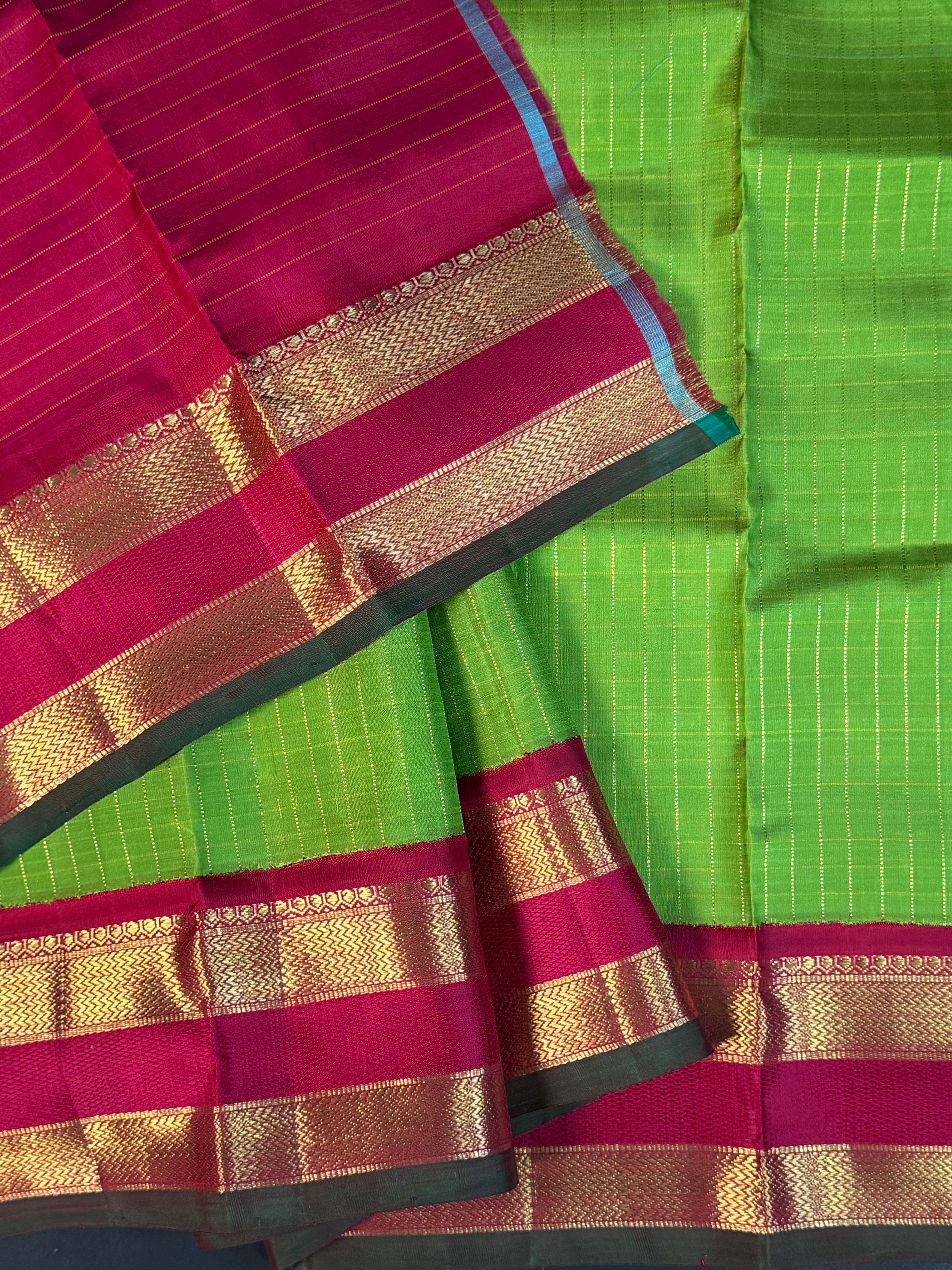 pavadai -0-3 years paavadai sattai/ kanjipuram silk Pure Zari 9397