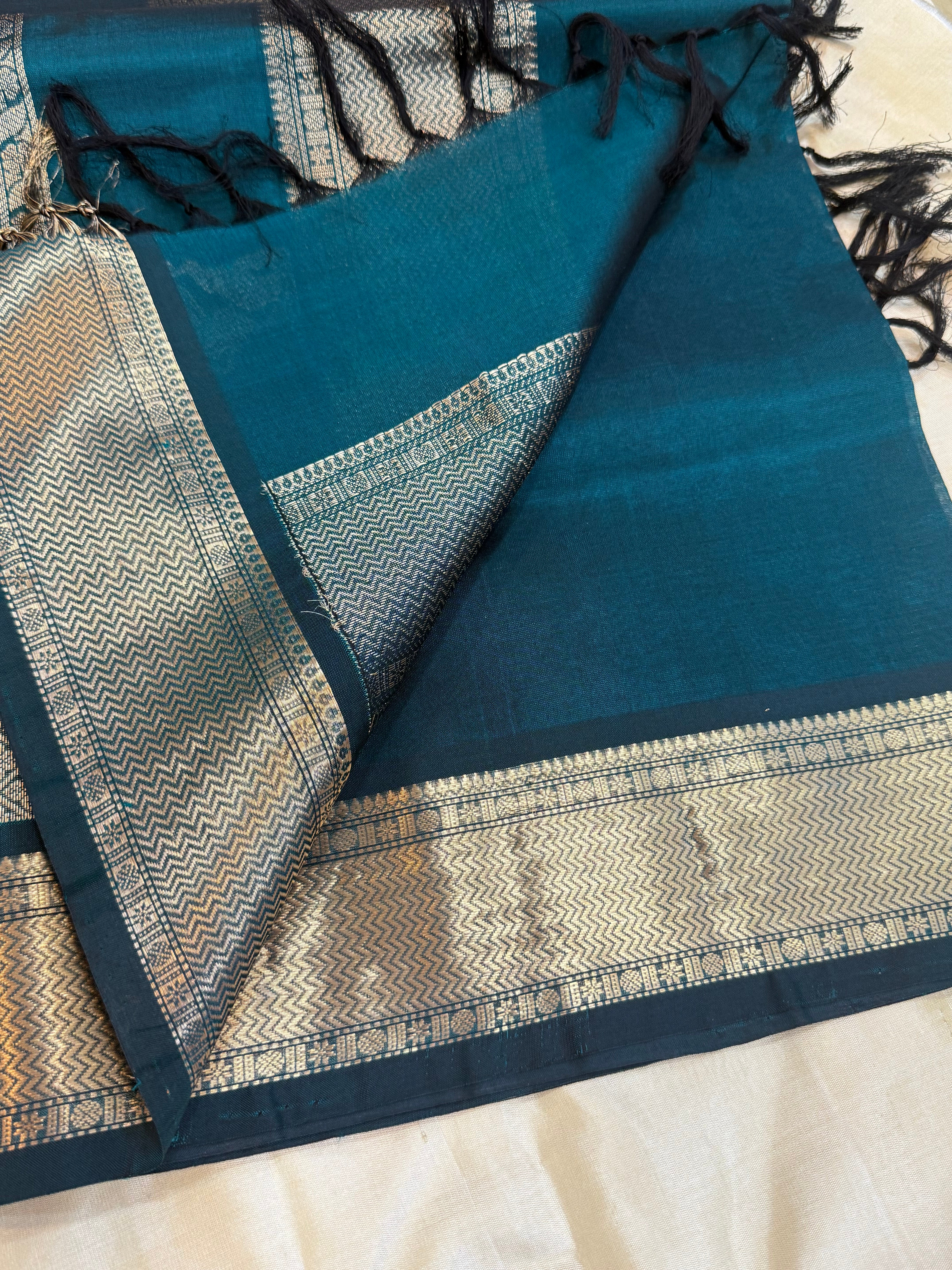 Rama green Yazhli pet mercidised premium silk cotton