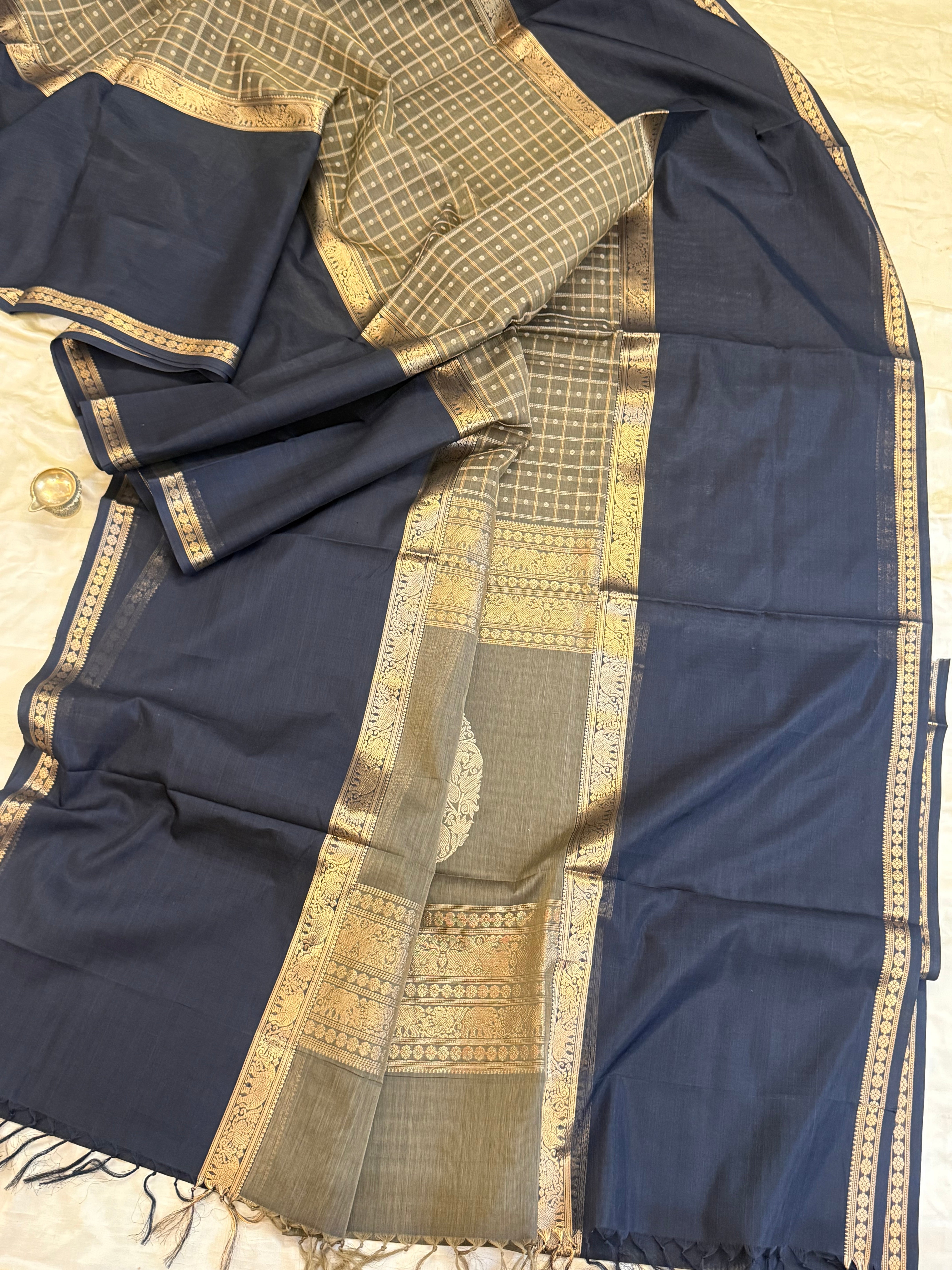 Mubbagam unique palla / Silk Cotton