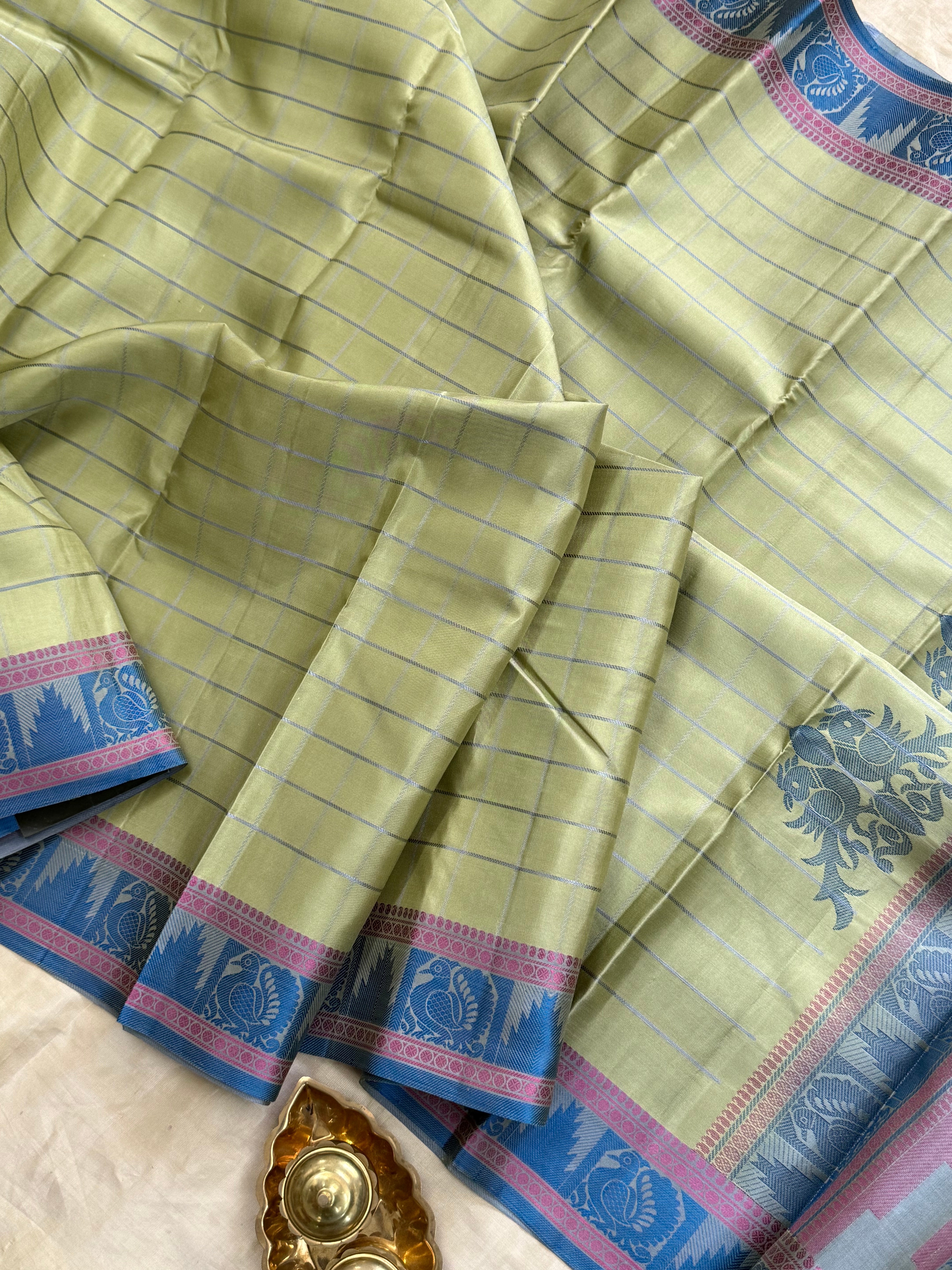 Pista green kattam / Varnangal Soft Silk CL4082