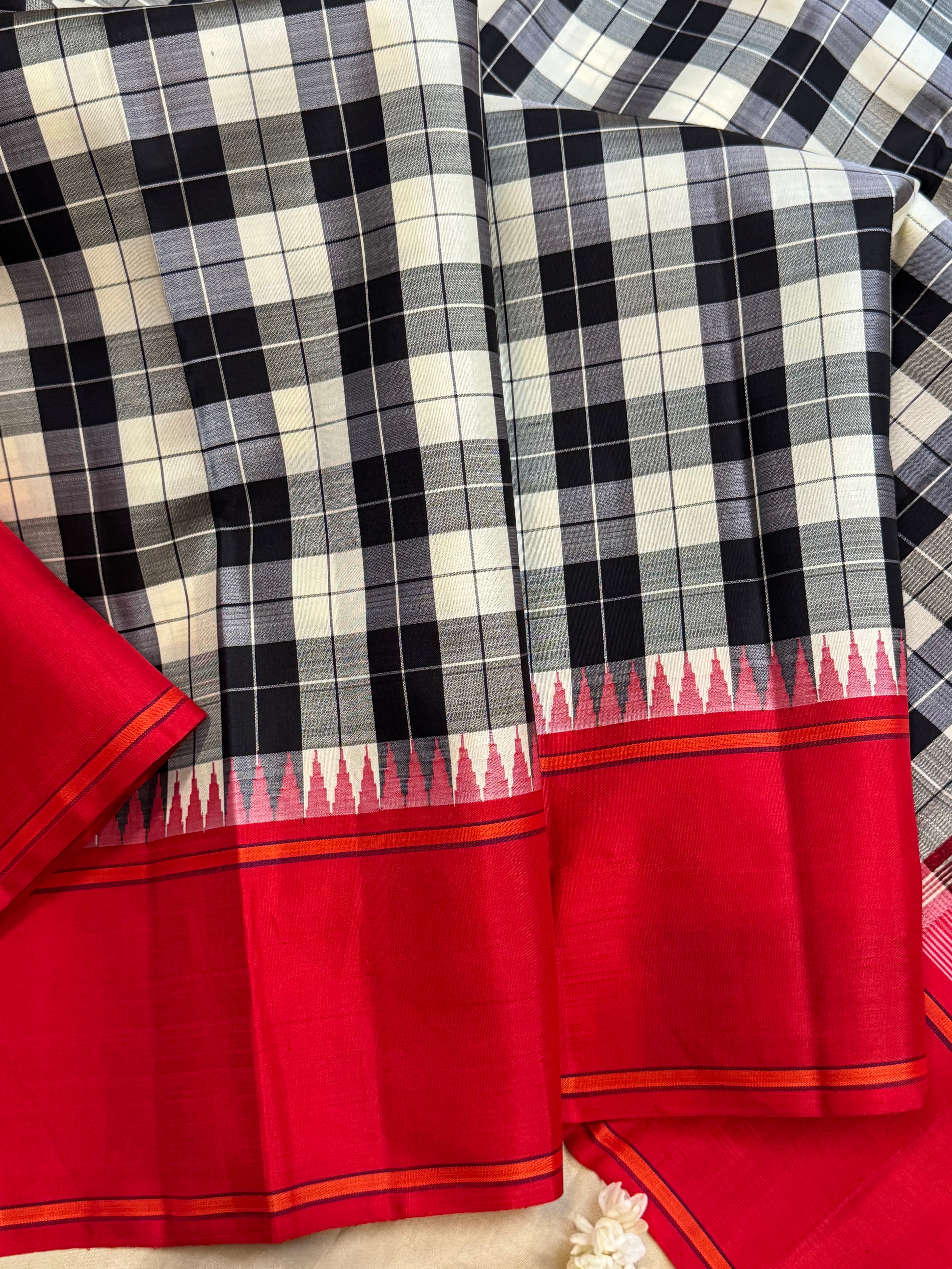 Black and white burberry checks / Arani silk