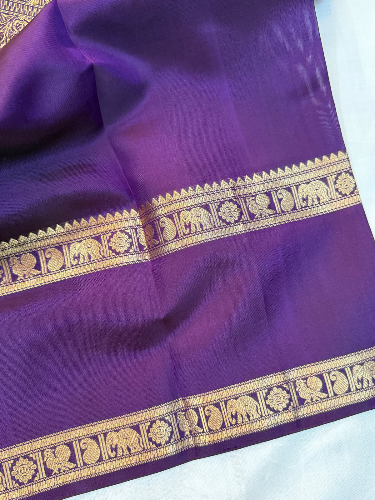 Festivel edit _Special edition _ purple with Rettapet /silk saree clsa 12399
