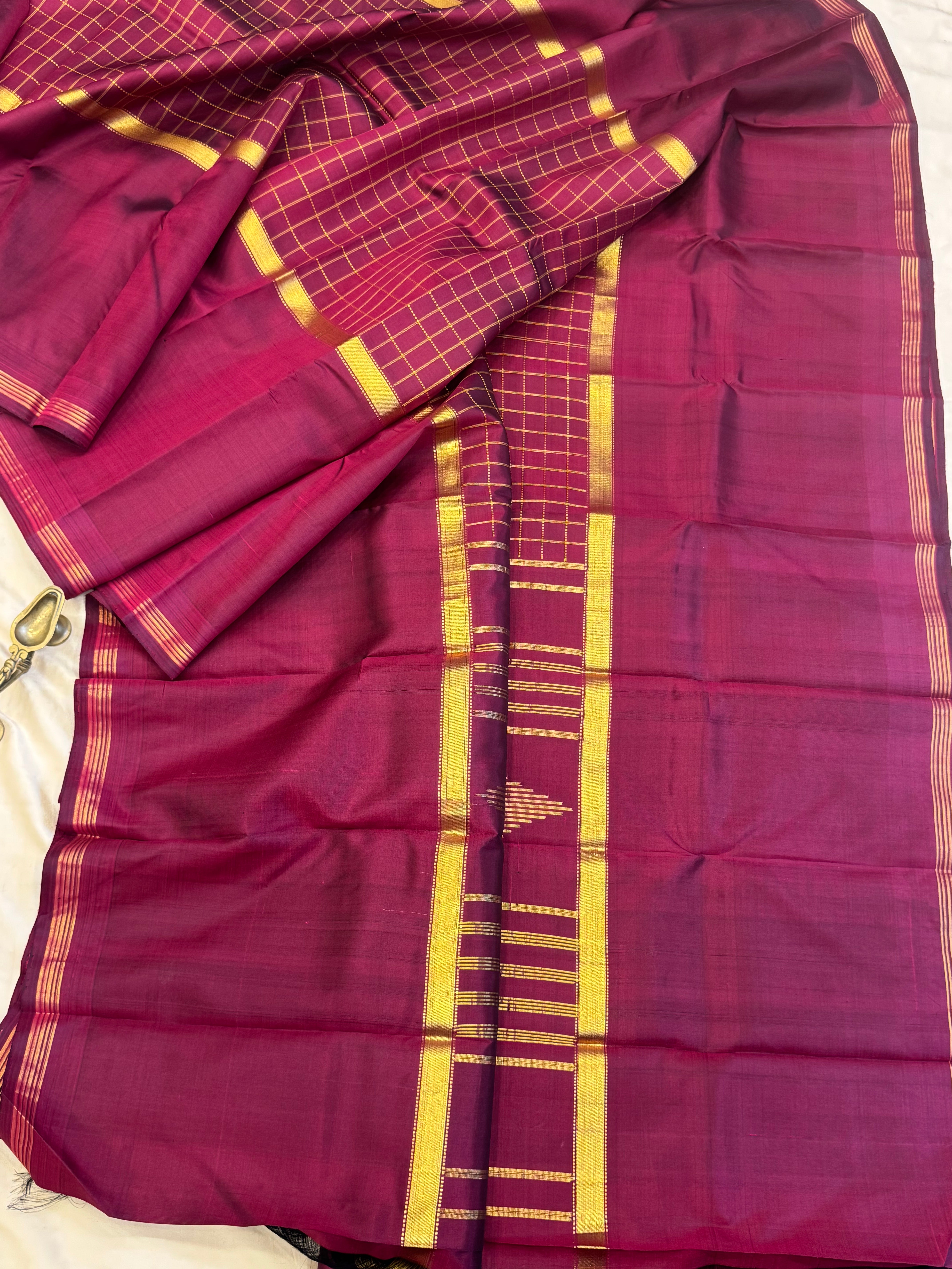 Araku kattam long border/ Arani silk