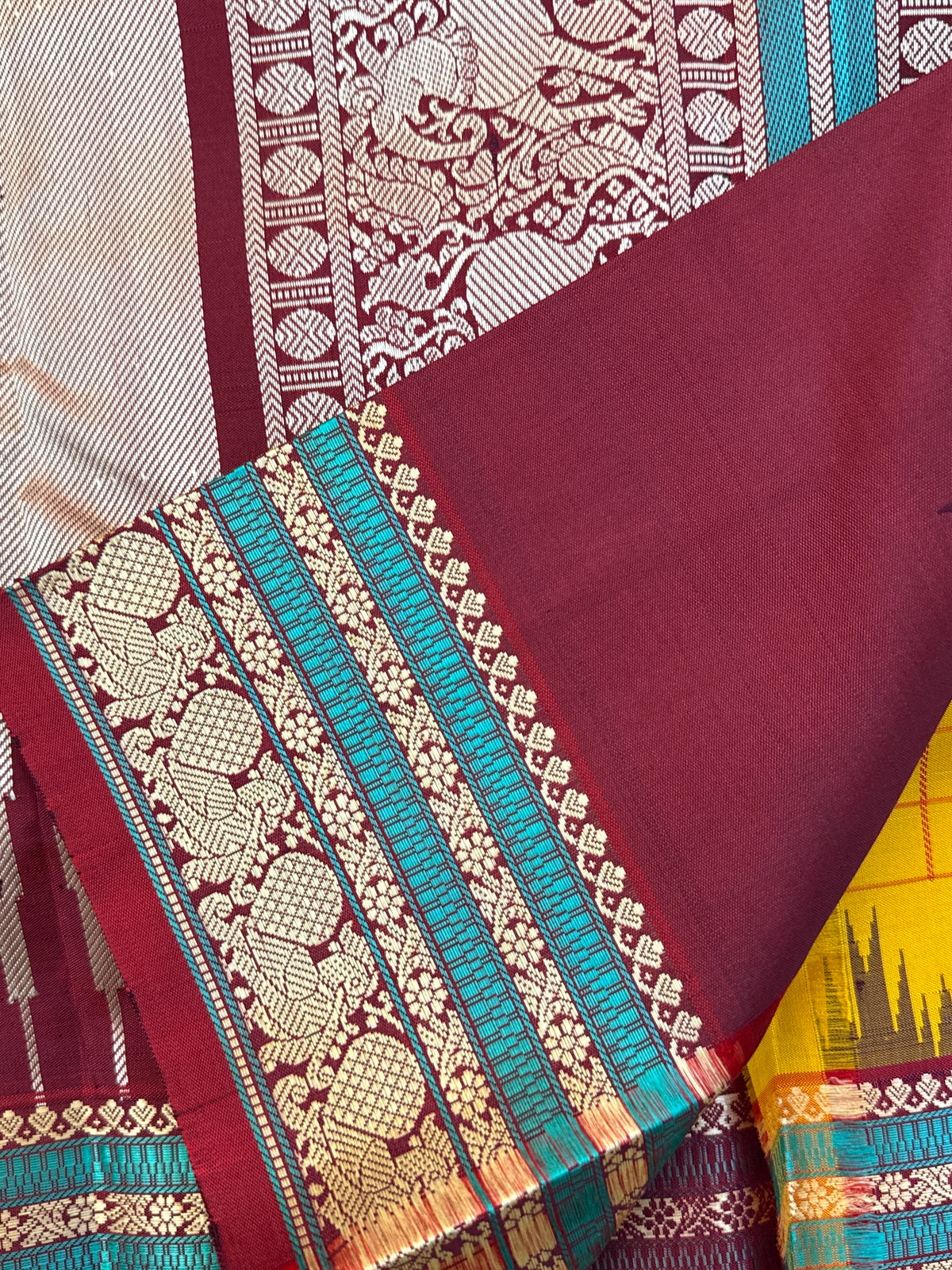 festivel edit _special edition _ mango yellow laksham Butta Korvai /silk saree clsa 12434