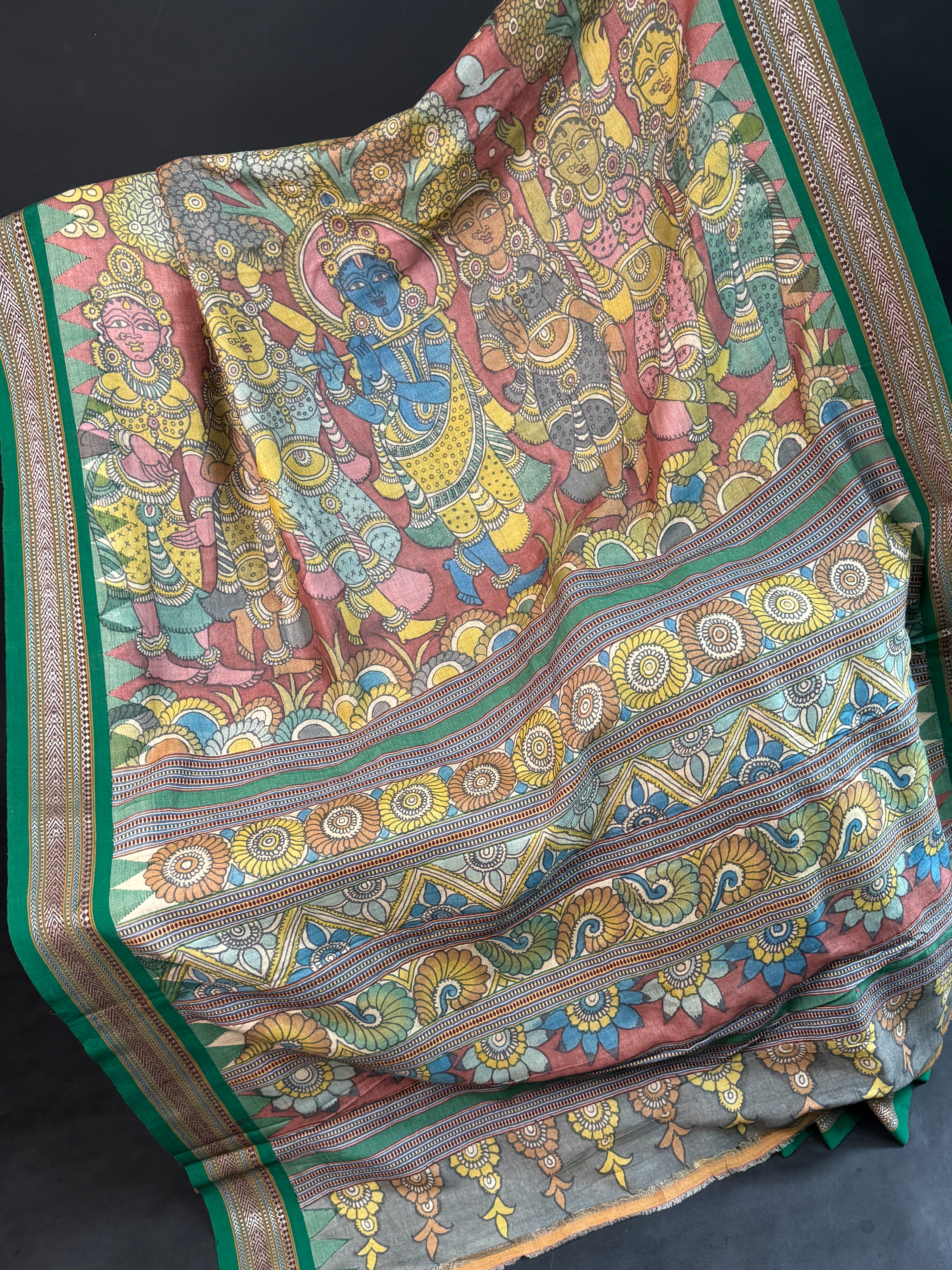 Pen kalamkari Vidharba Tussar