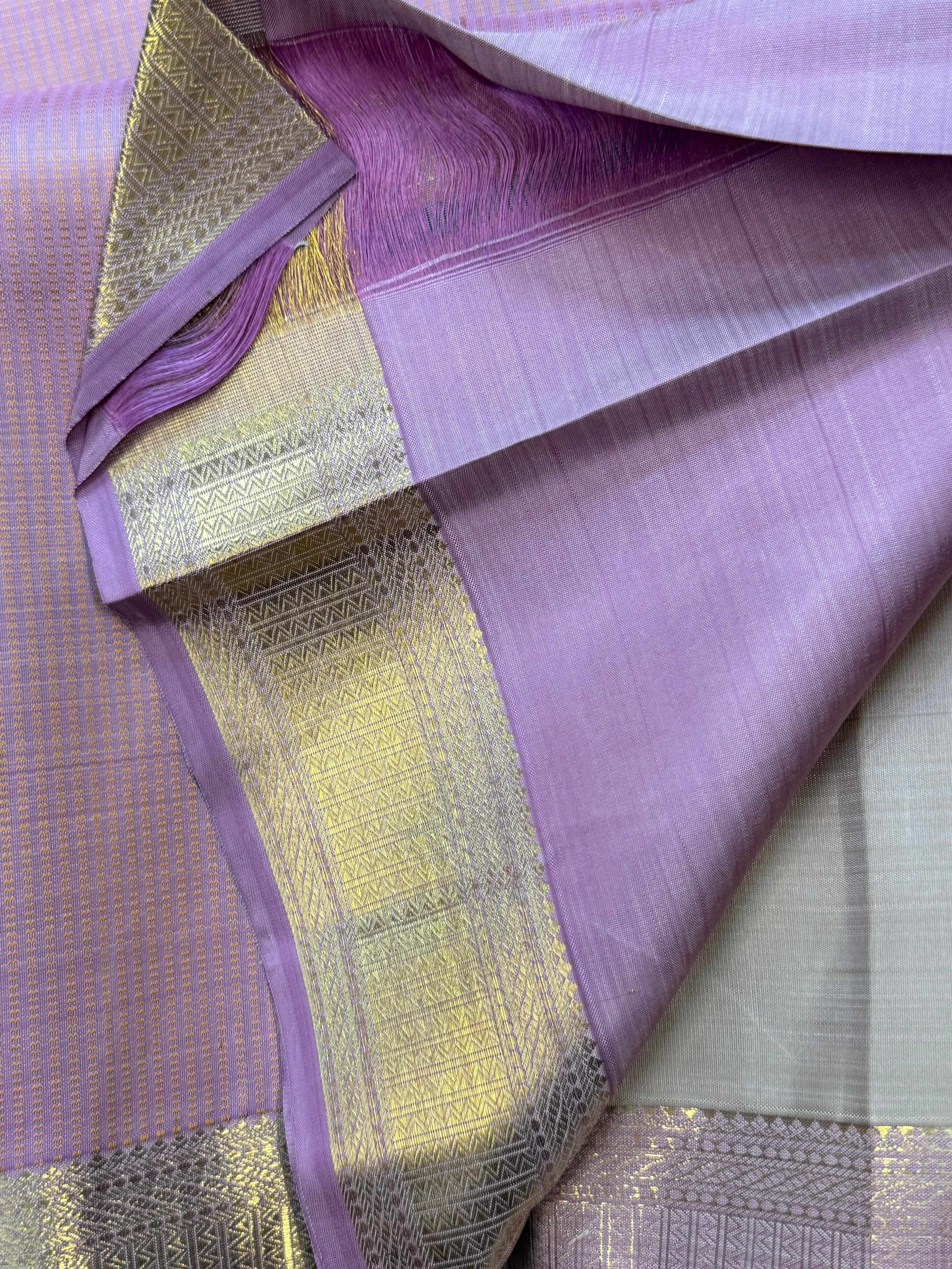 Onam edit - greyish pink thread butta / kanjipuram silk CLSA6028