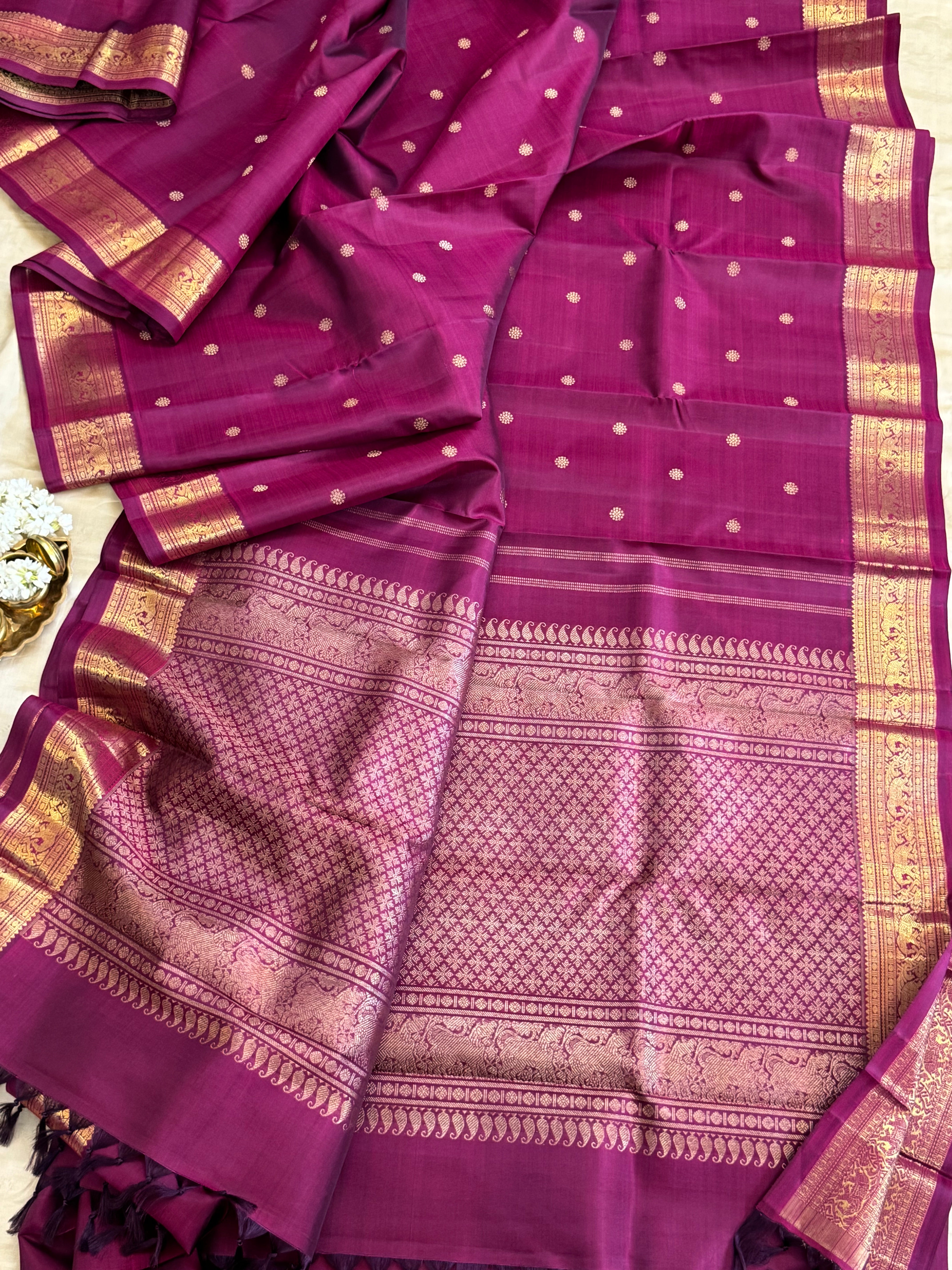 Wine colour yanai pet / kanjipuram silk CLSA6222