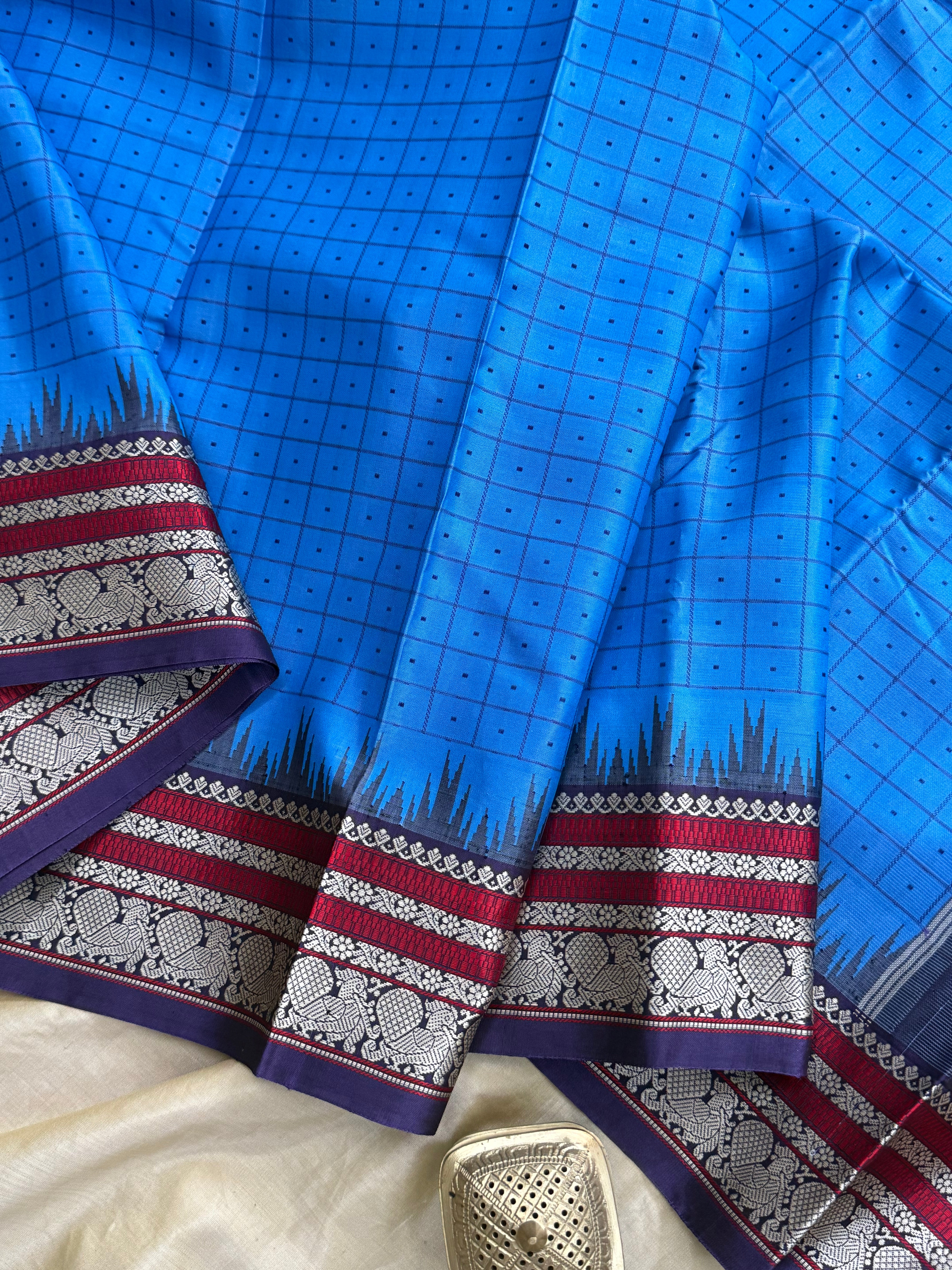 Anandha blue with temple border/special edition CLSA8382