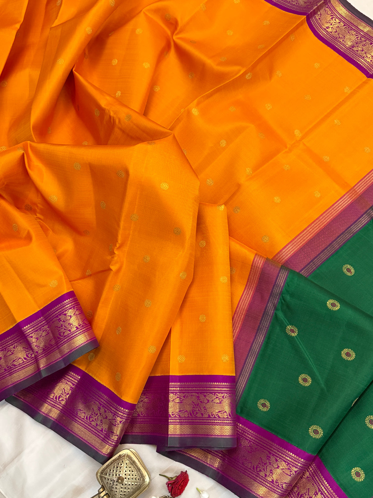 Triple Palla with Korvai / Kanjipuram Silk Saree CLSA11423