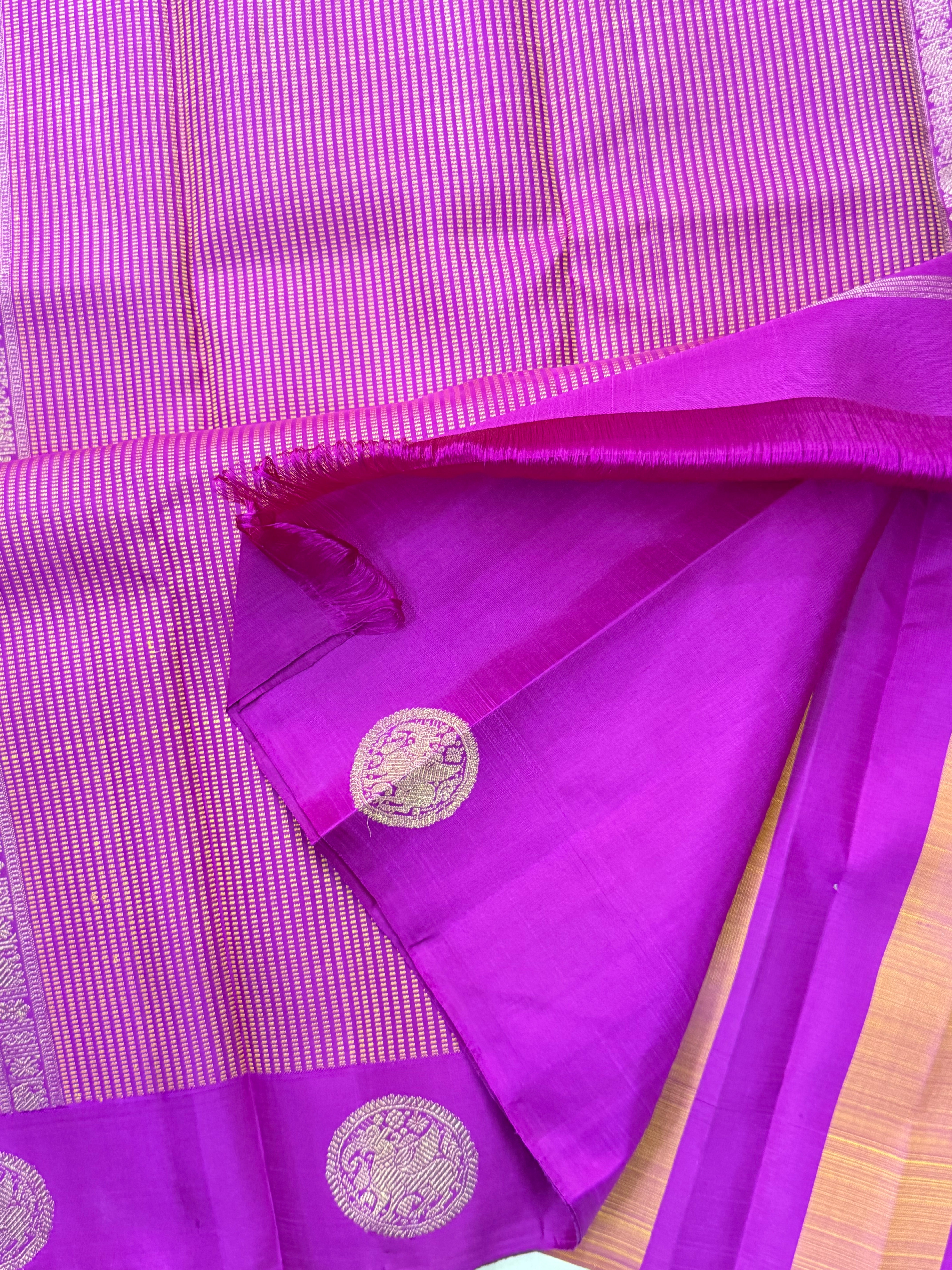 Vintage style Butta saree pure Zari Kanjipuram silk