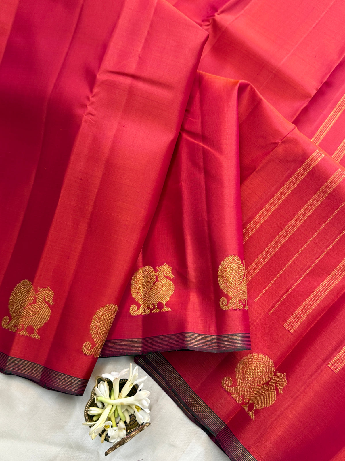 Kanagambaram border Annam Butta Kanjipuram silk /CLSA11591