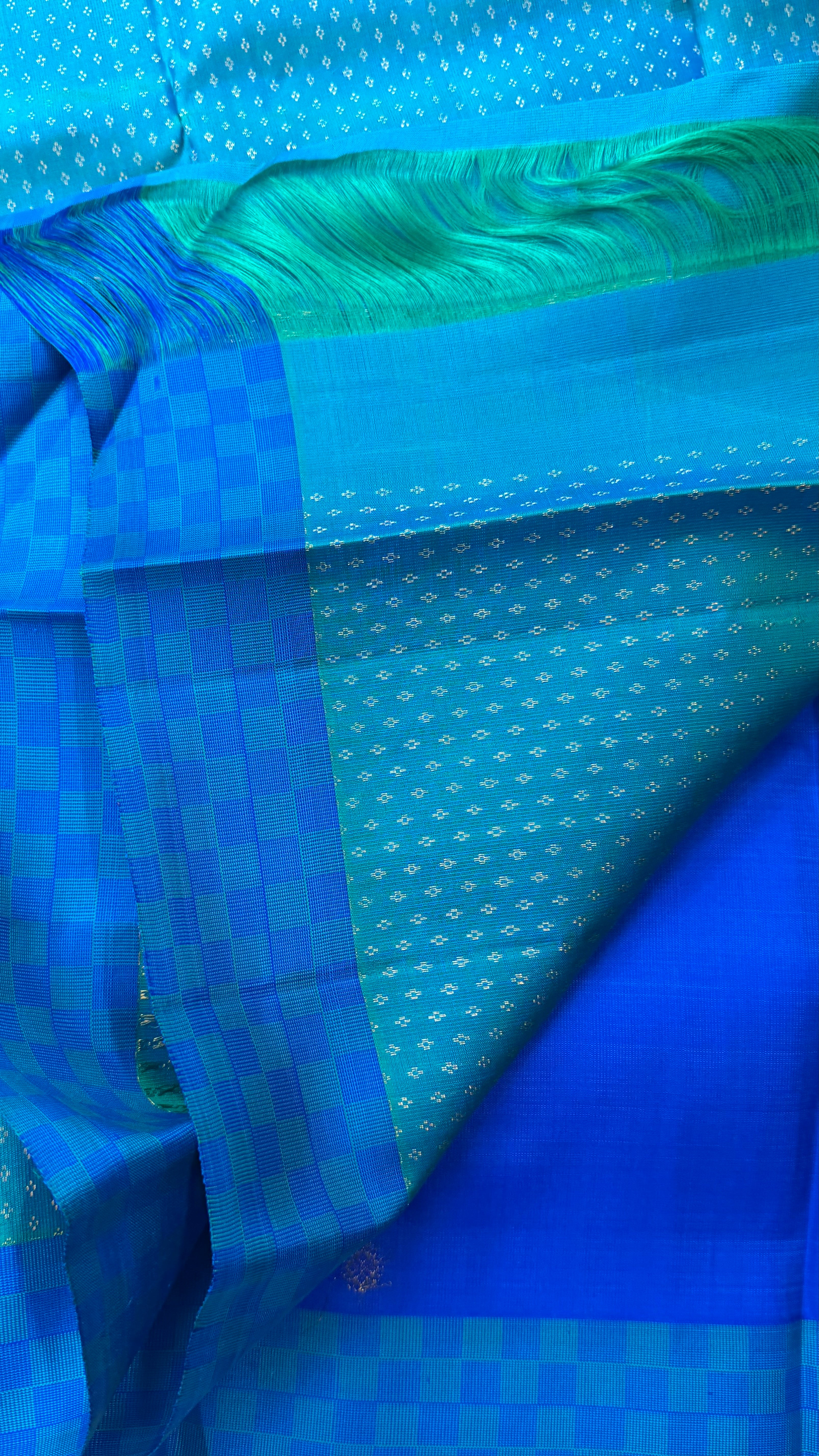 Blue paimadi border / Kanjipuram silk