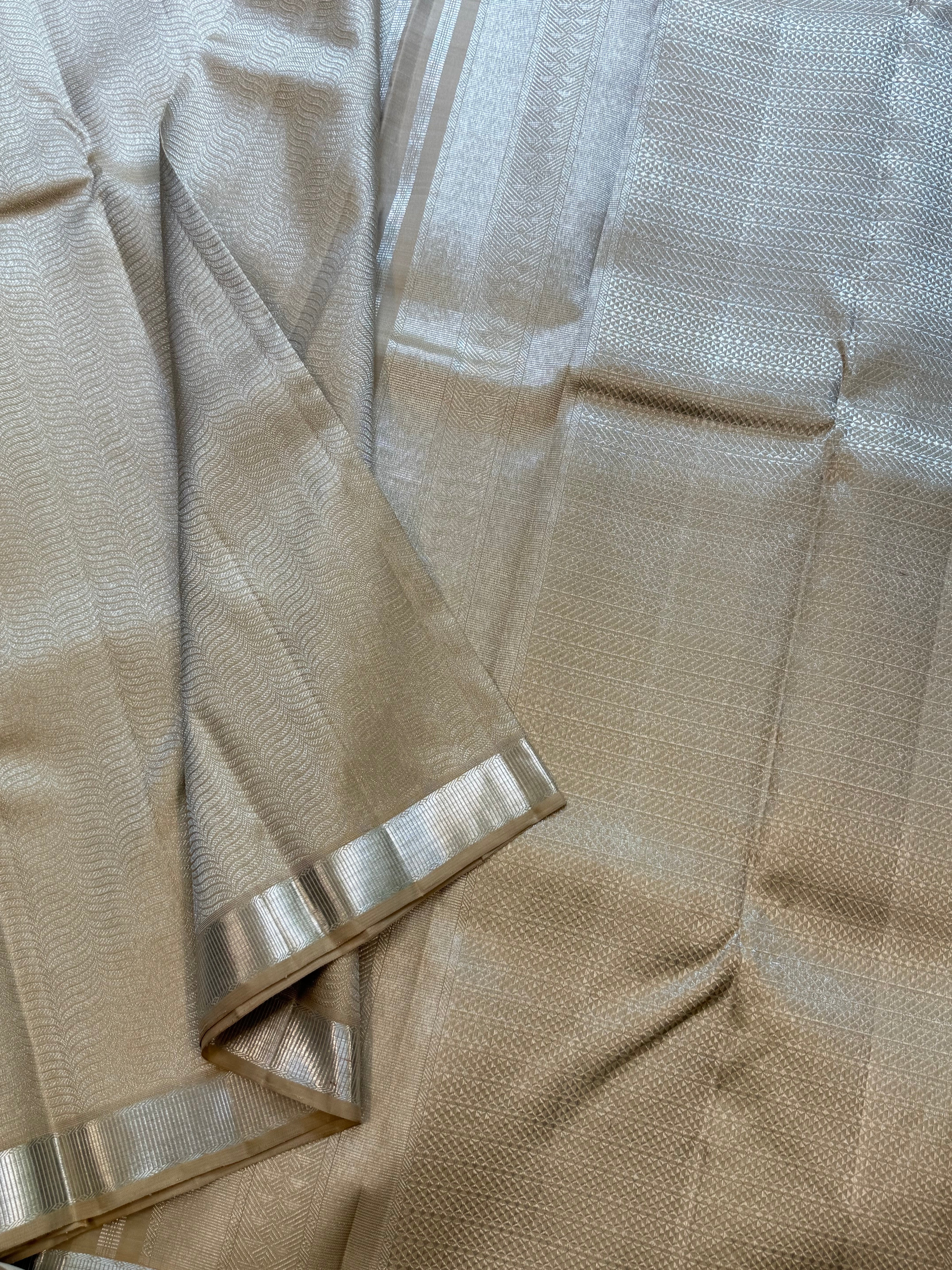 Silver Zari vangi body / kanjipuram silk