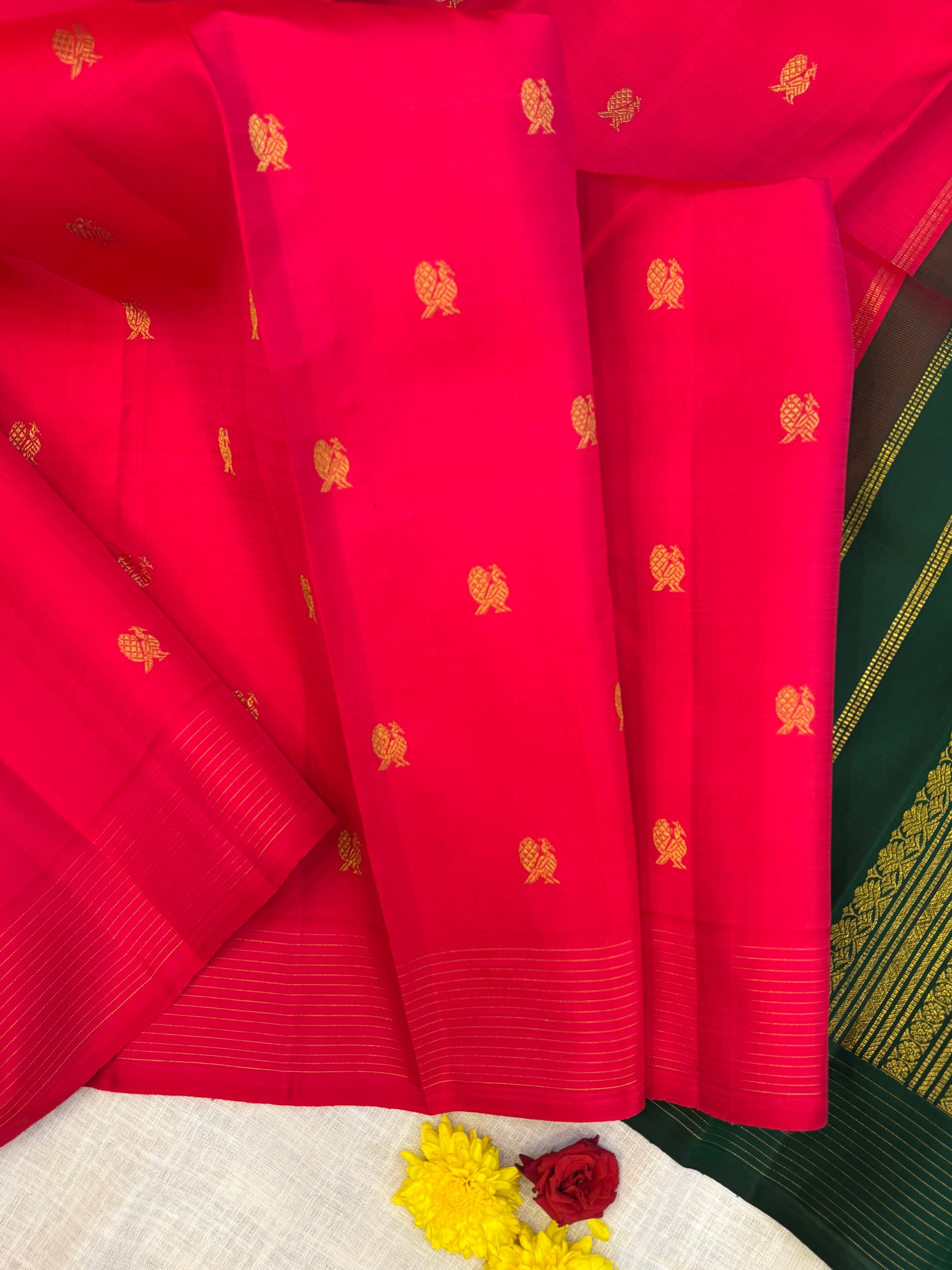 Pink annam butta / kanjipuram silk