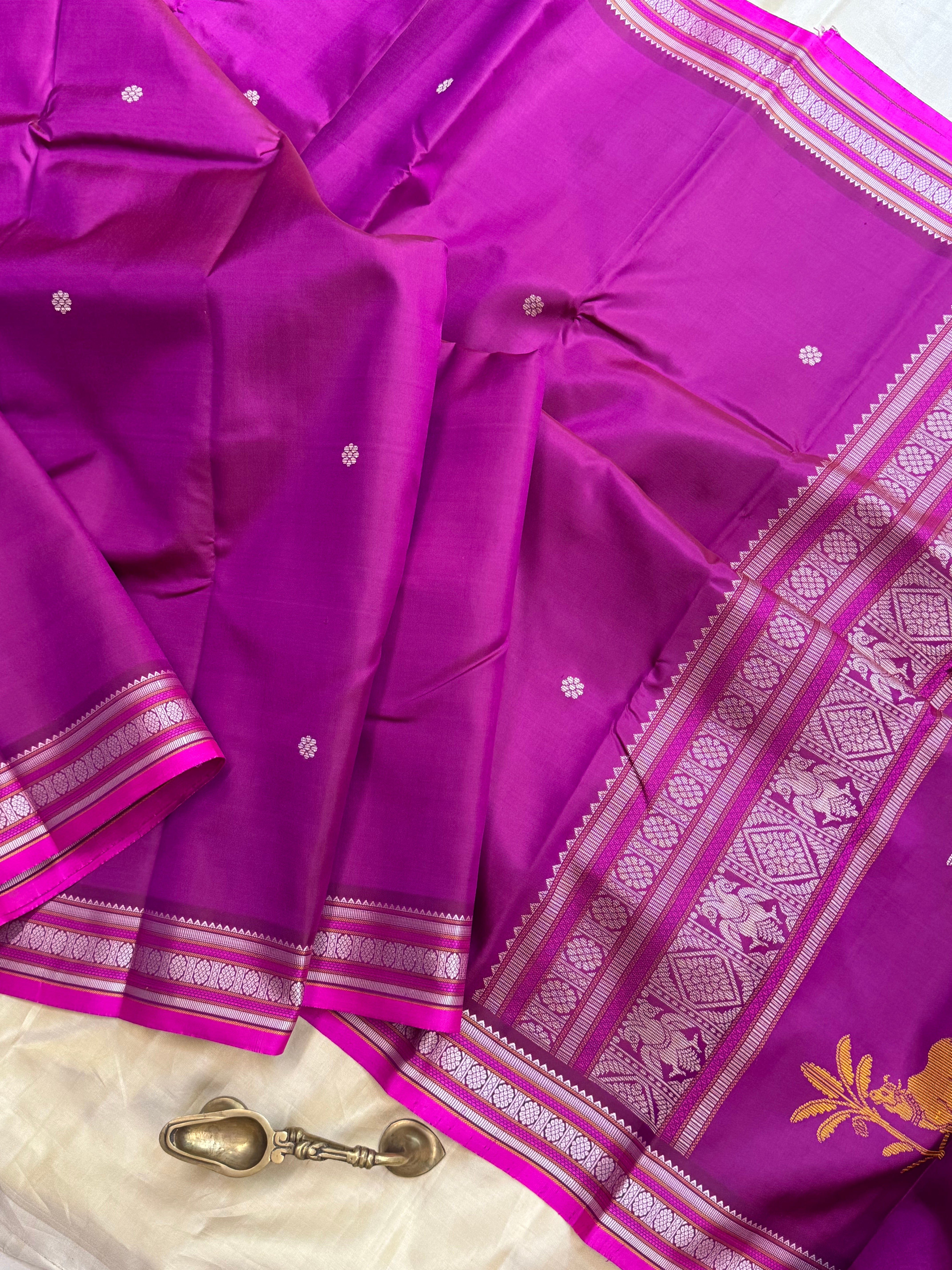 Deep pink small border / special edition silk