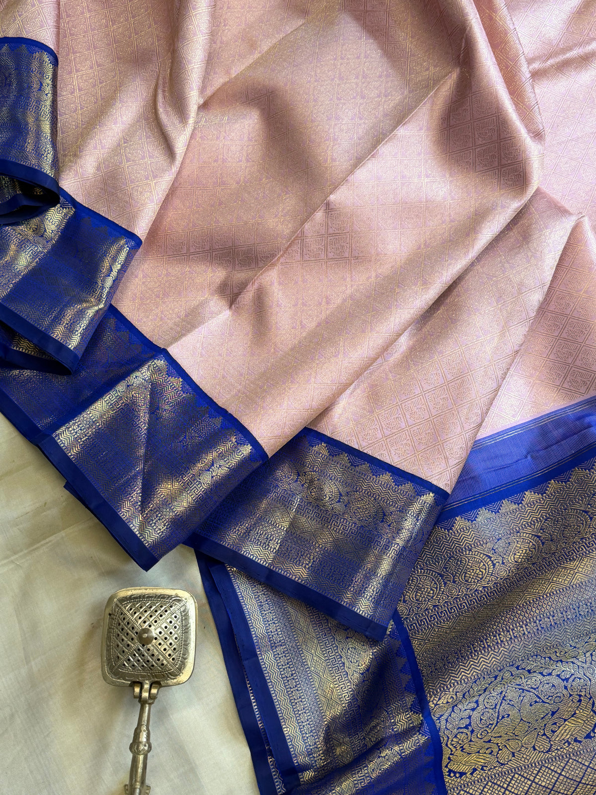 Bridal-body checks and annam zari butta Korvai / Kanjipuram silk saree clsa 4265