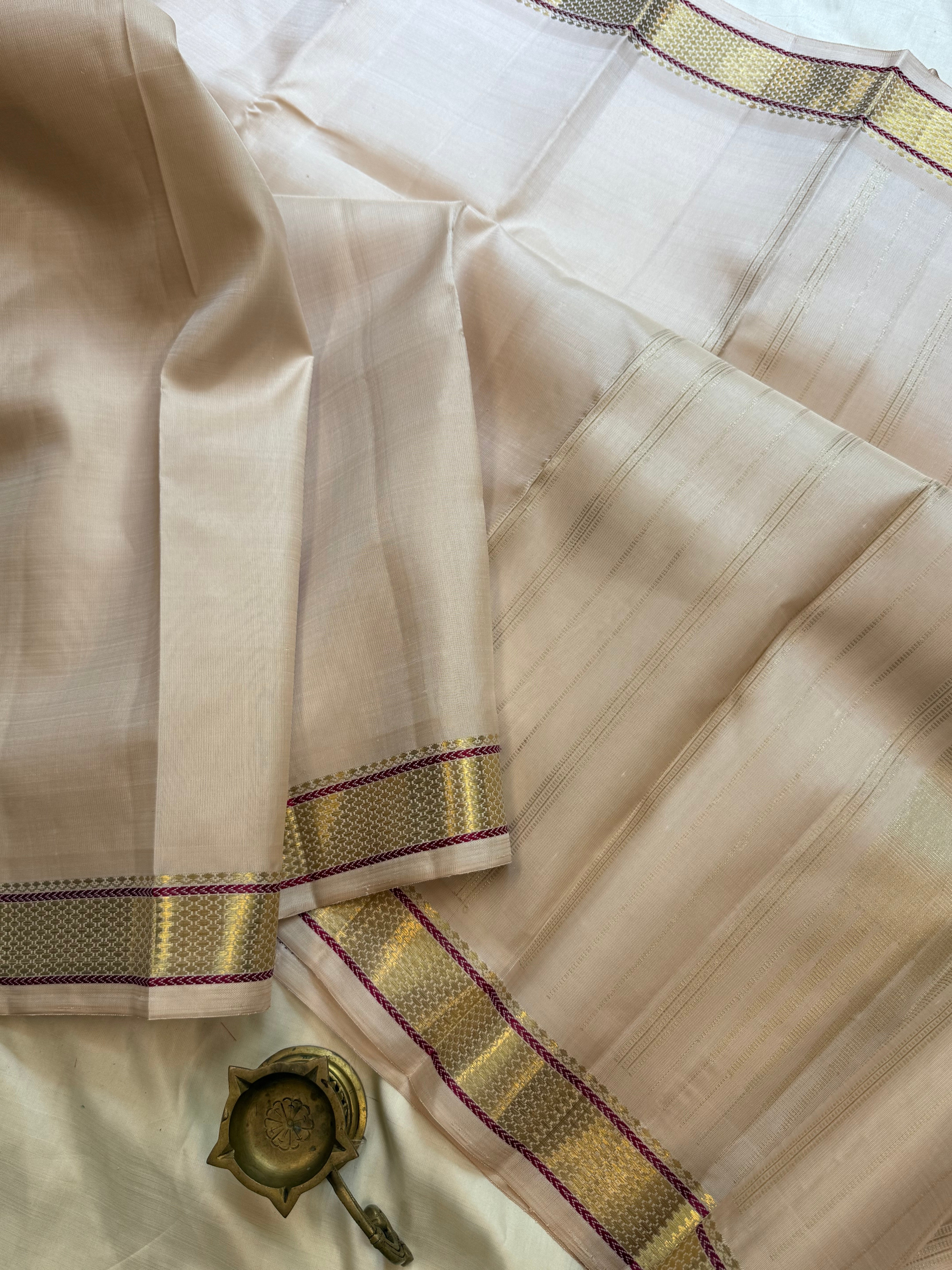 Veshti style saree / simple kanjipuram silk CLSA9768