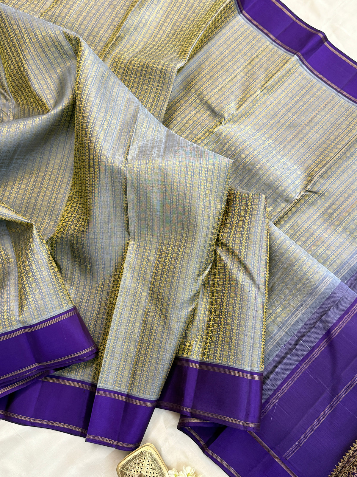 purple retta pet Body Thread work / kanjipuram silk saree clsa 11383
