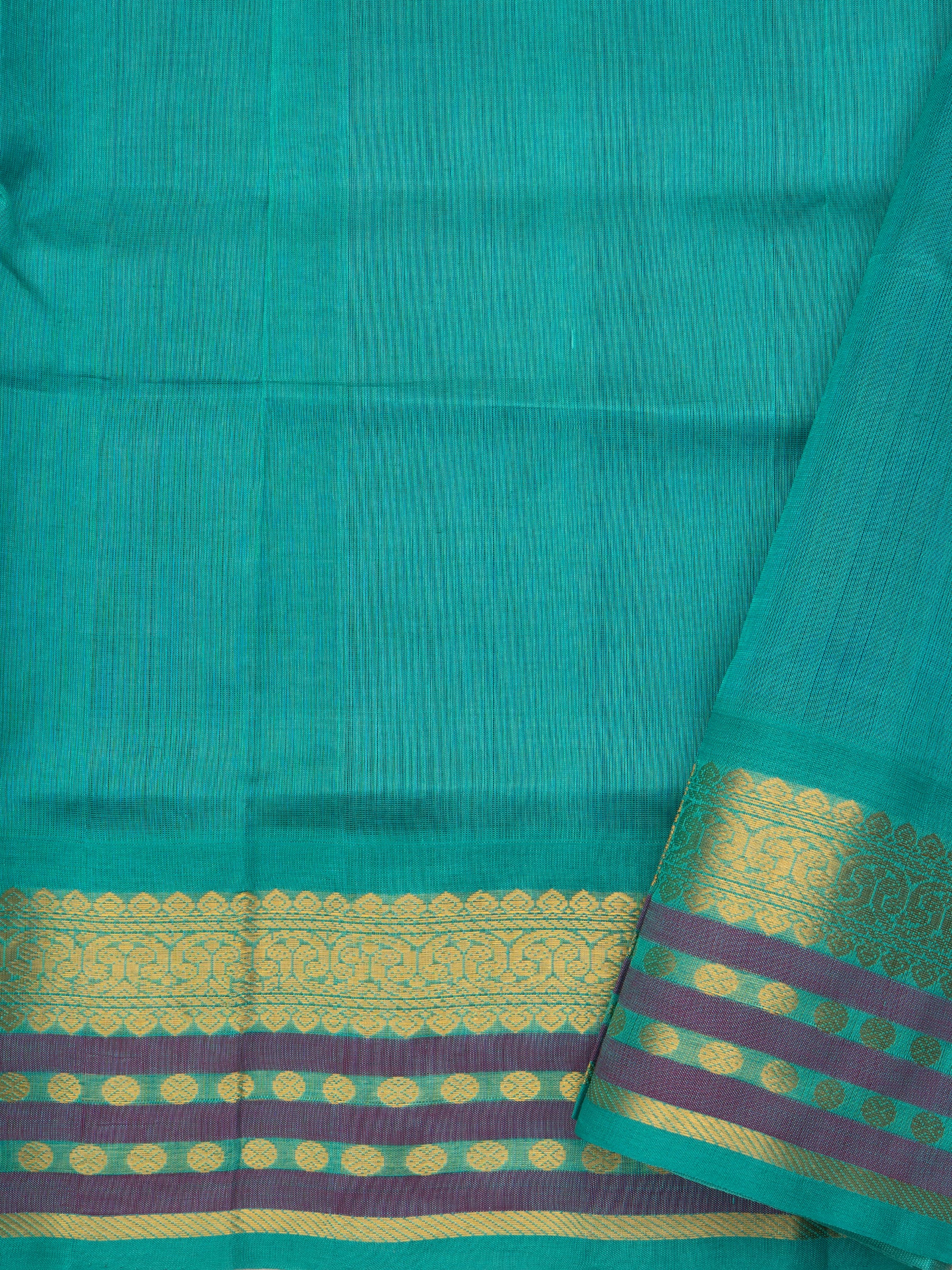 Royal blue and turquoise blue / Silk Cotton CLSA10424